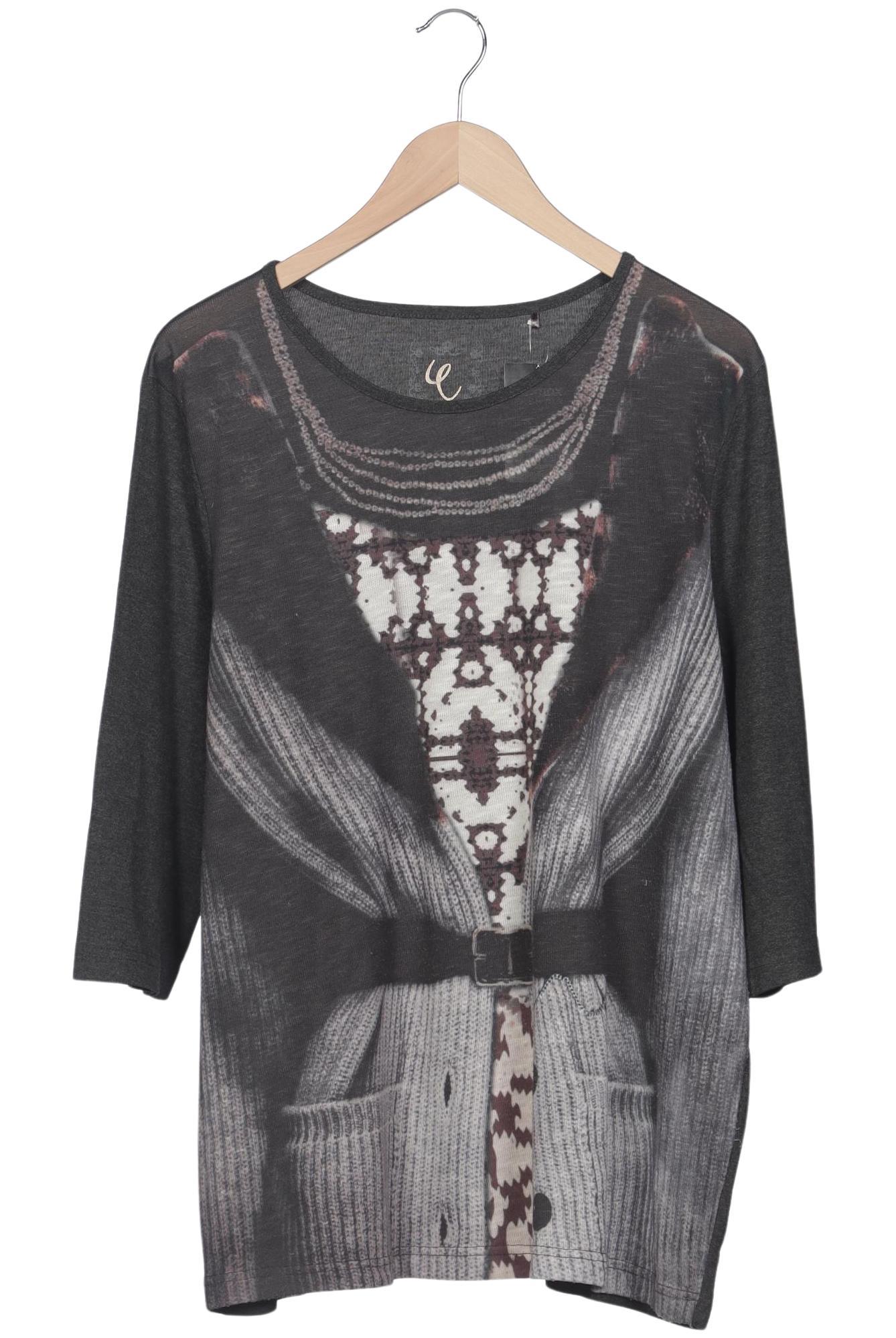 

Ulla Popken Damen Langarmshirt, grau, Gr. 50