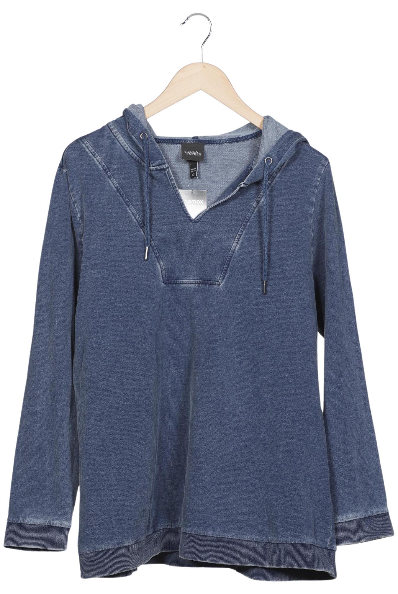 

Ulla Popken Damen Kapuzenpullover, blau, Gr. 46