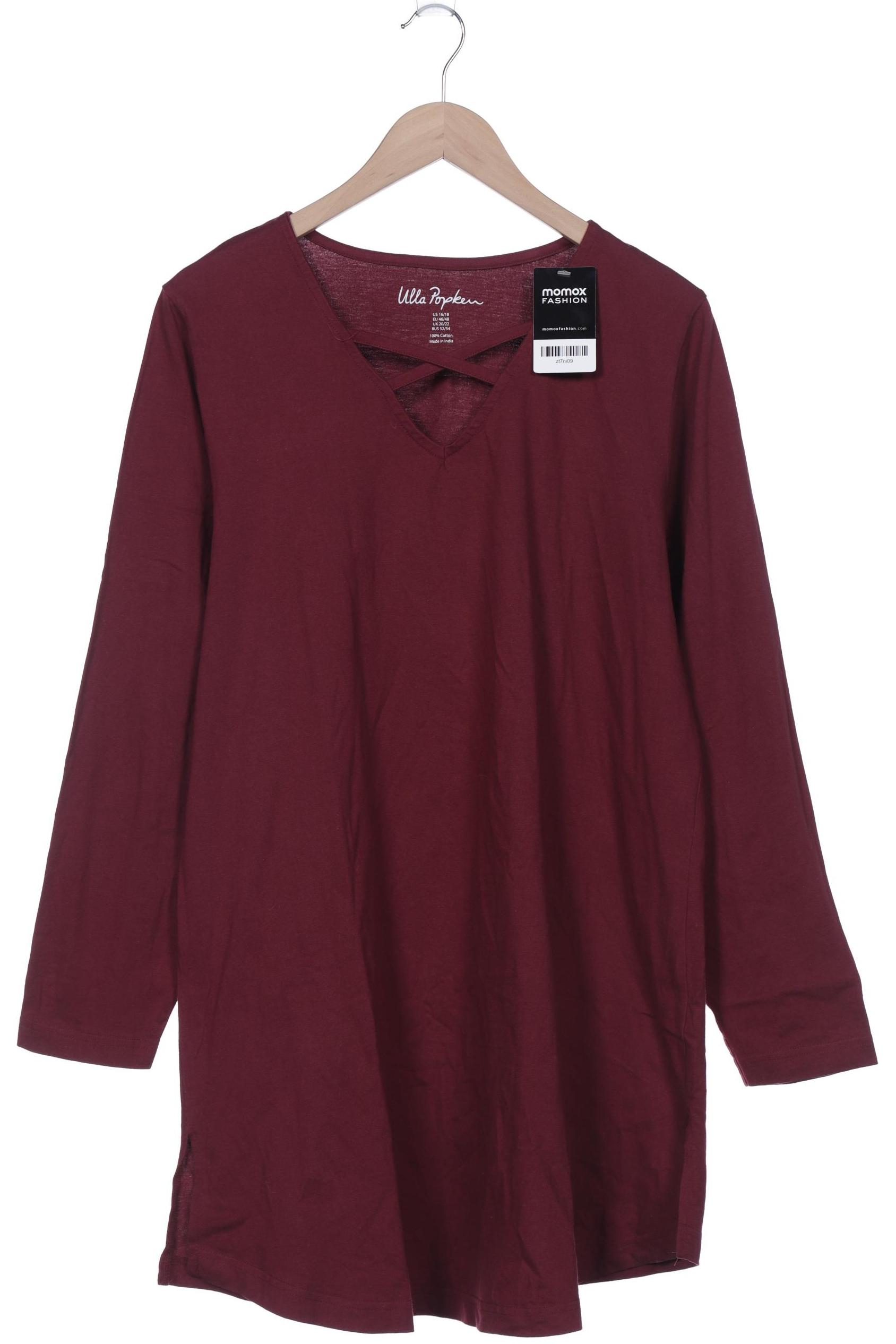 

Ulla Popken Damen Langarmshirt, bordeaux, Gr. 46