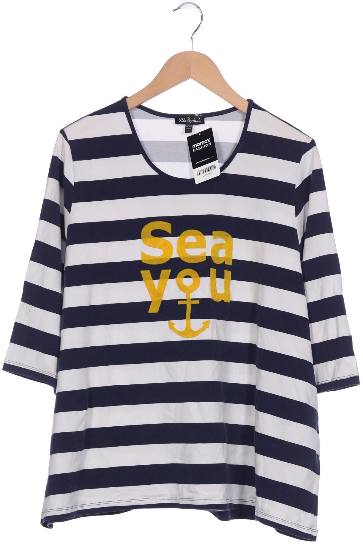 

Ulla Popken Damen Langarmshirt, weiß, Gr. 50