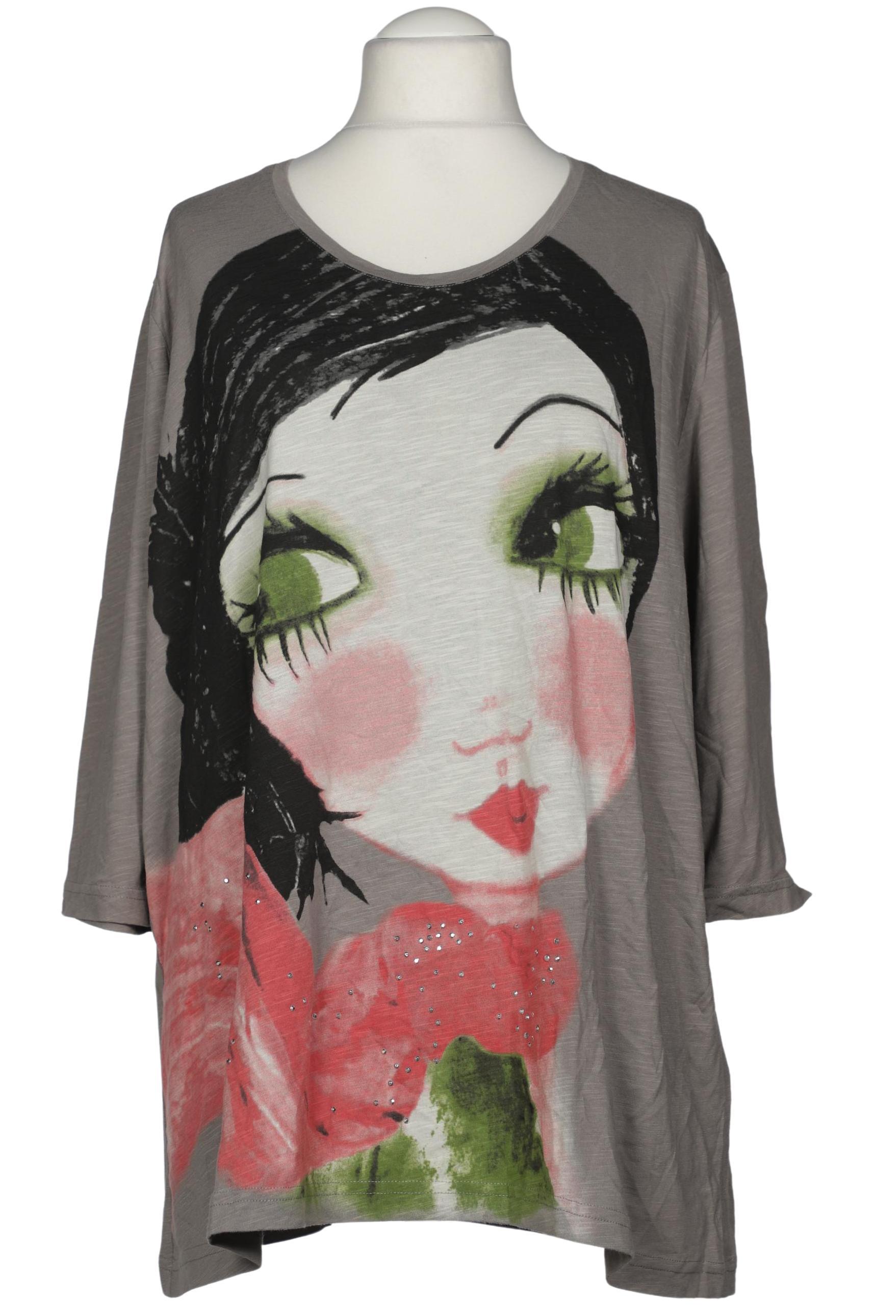 

Ulla Popken Damen Langarmshirt, grau, Gr. 54