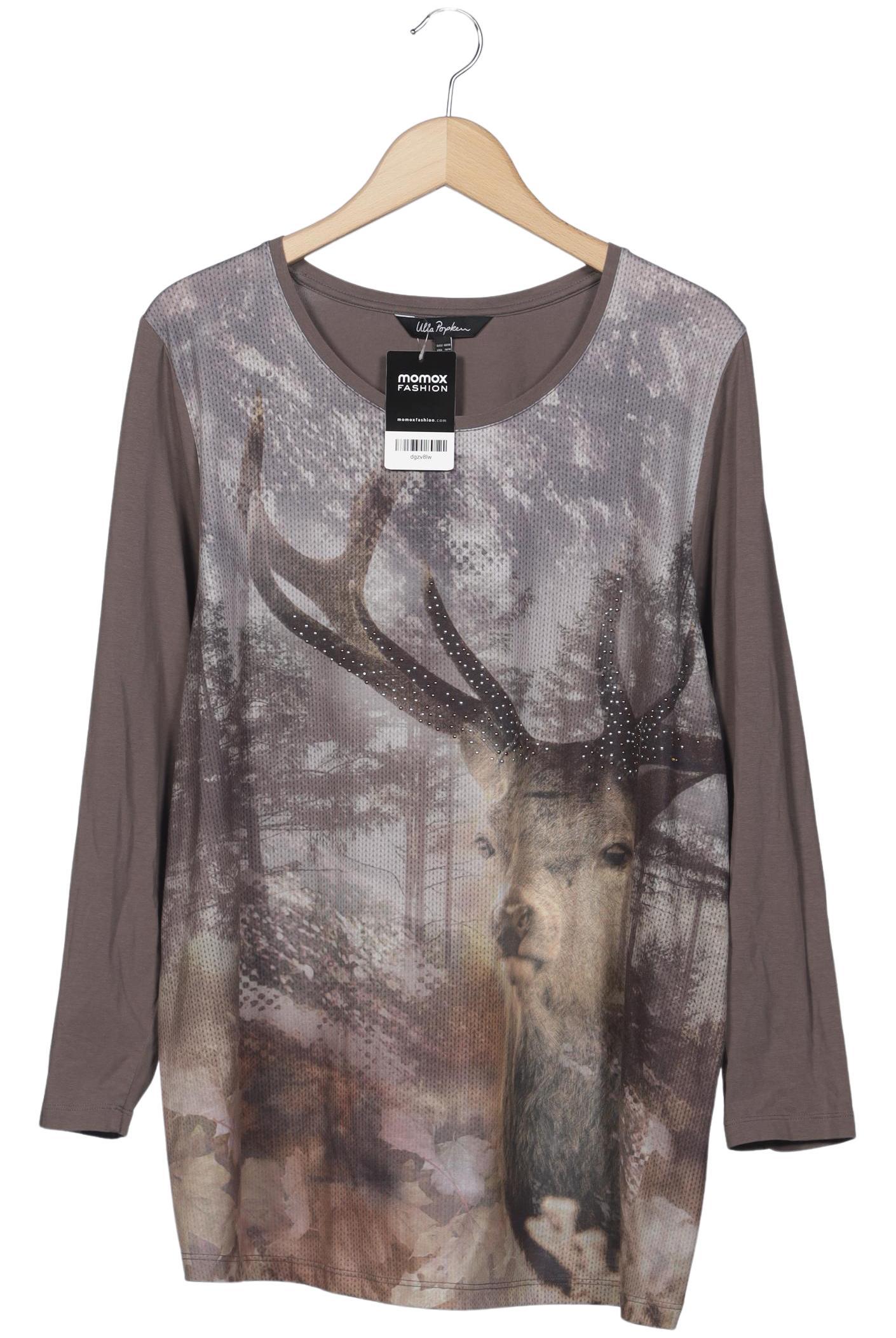 

Ulla Popken Damen Langarmshirt, grau, Gr. 46