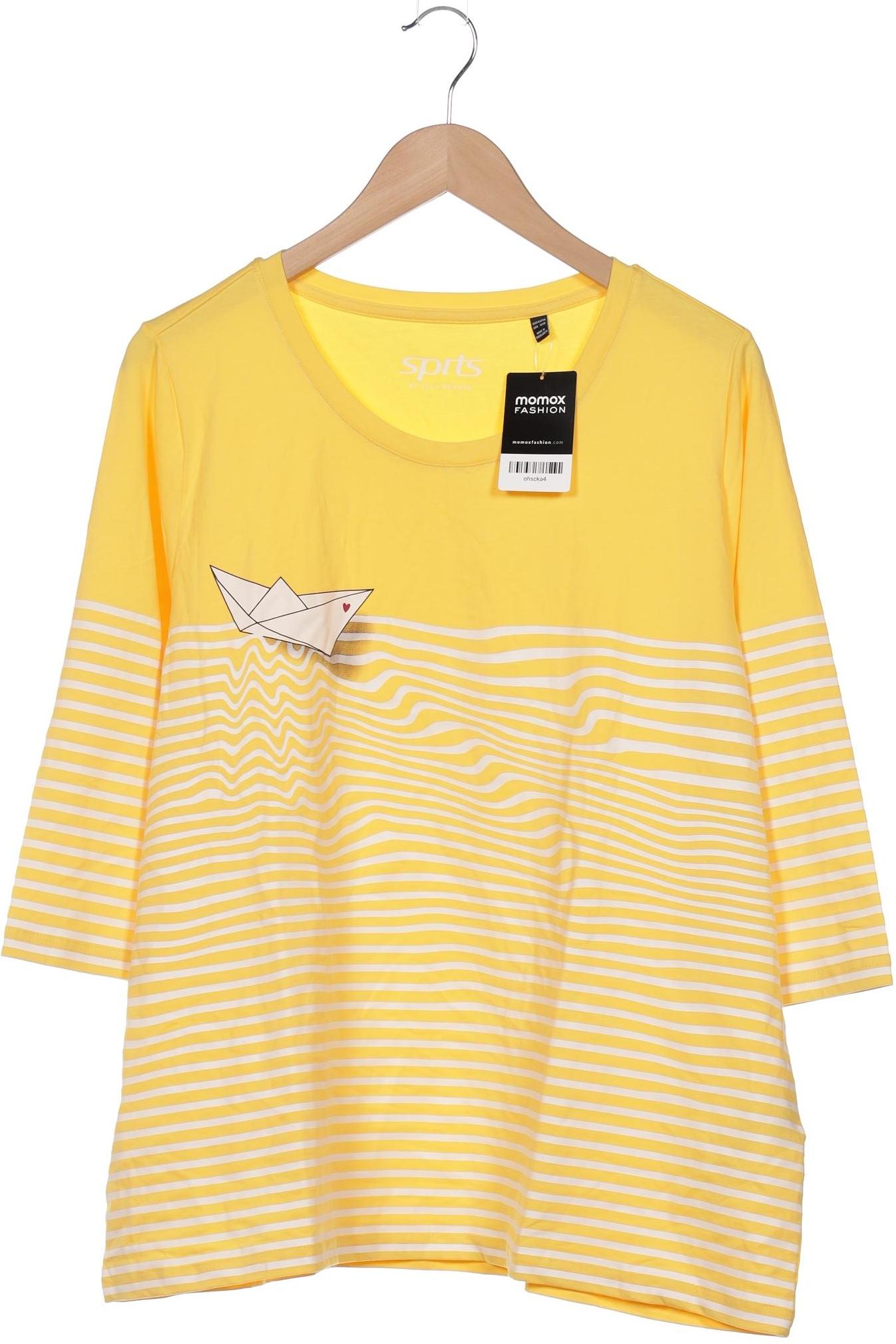 

Ulla Popken Damen Langarmshirt, gelb, Gr. 46