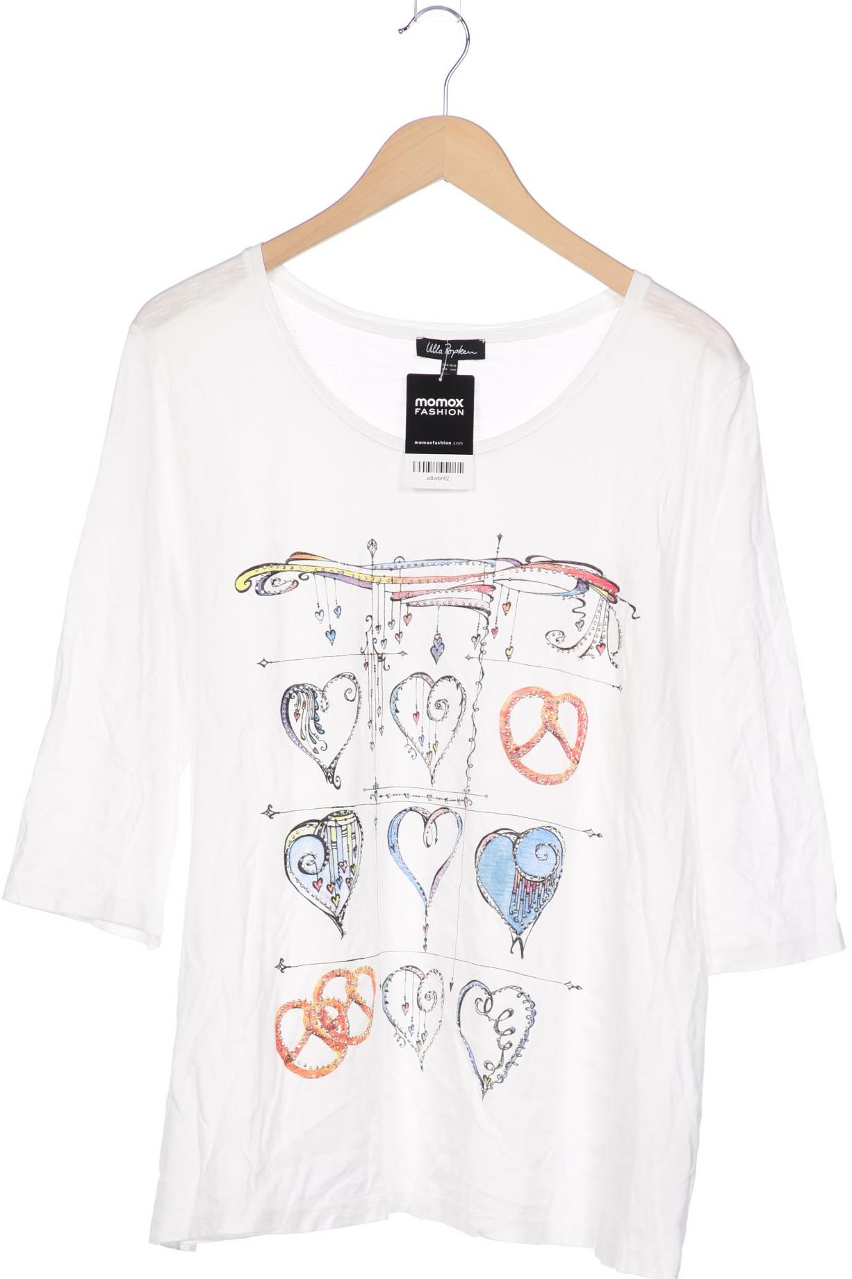 

Ulla Popken Damen Langarmshirt, weiß