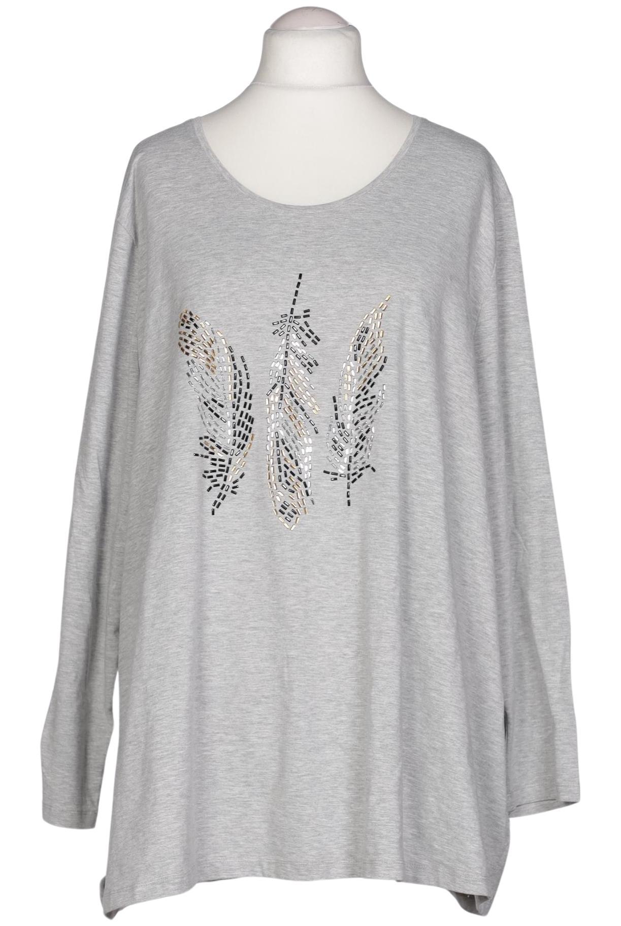 

Ulla Popken Damen Langarmshirt, grau, Gr. 52