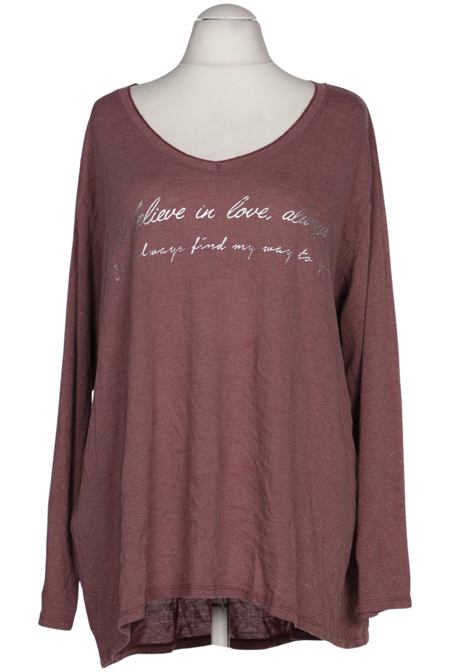 

Ulla Popken Damen Langarmshirt, bordeaux, Gr. 52