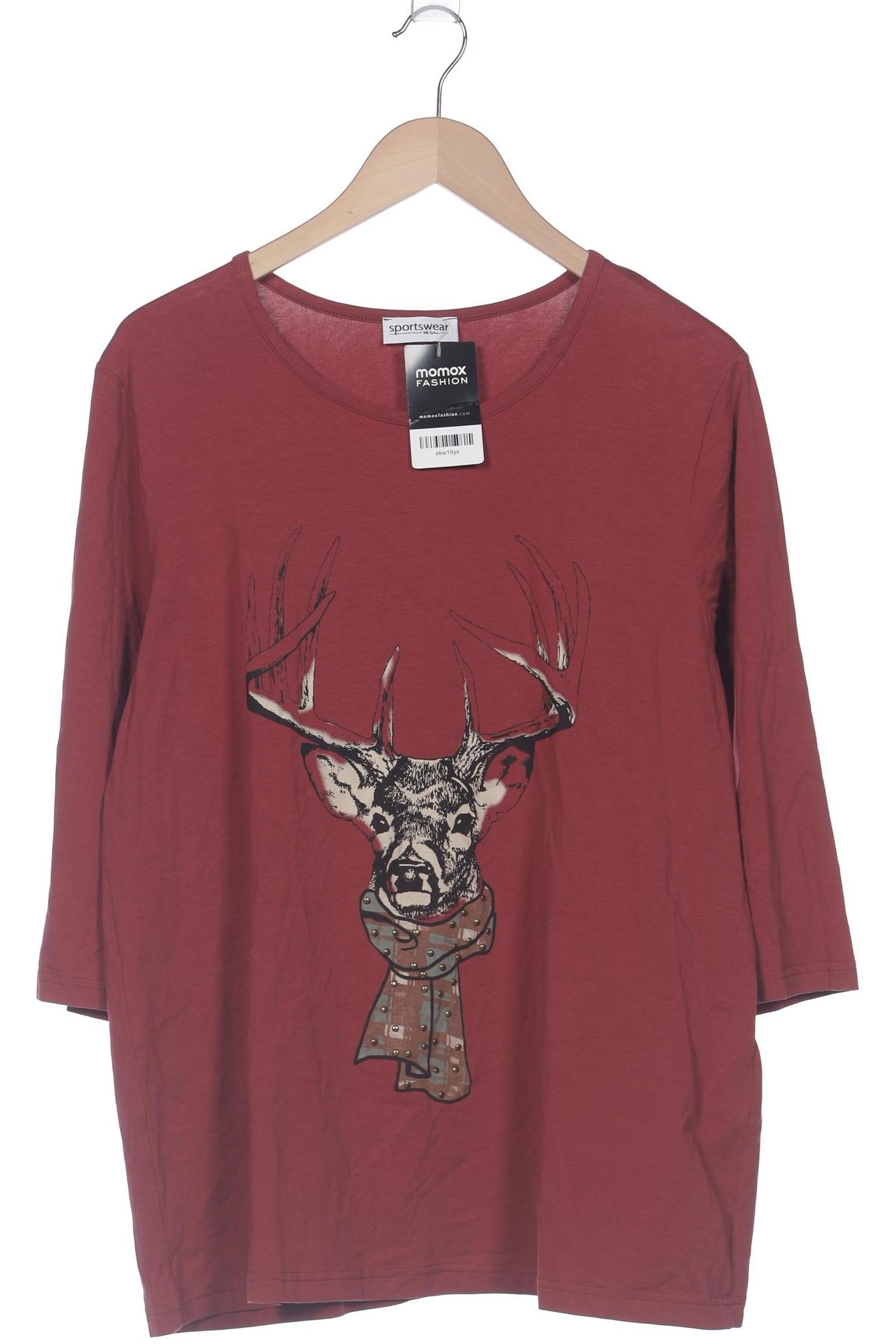 

Ulla Popken Damen Langarmshirt, rot, Gr. 62