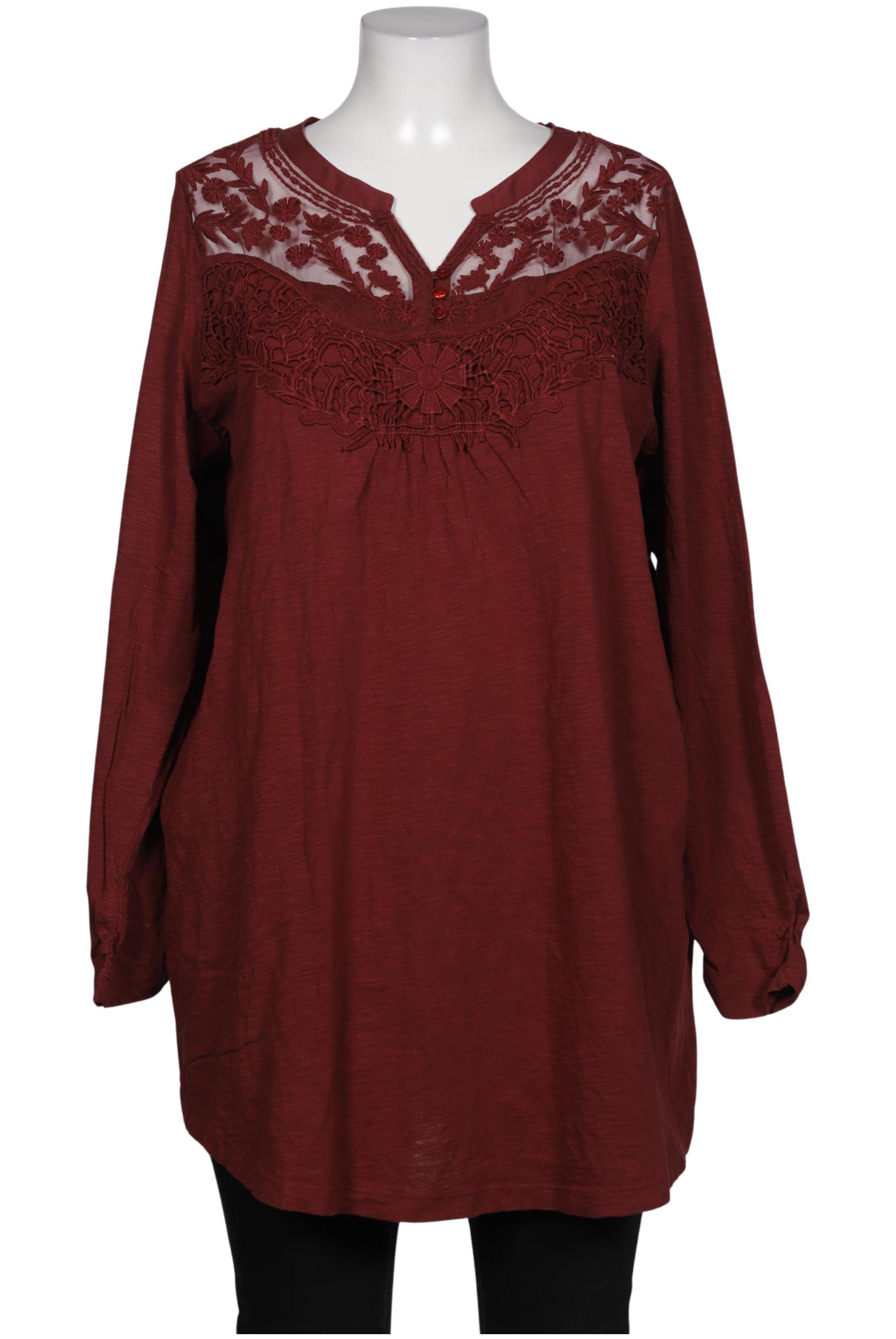

Ulla Popken Damen Langarmshirt, bordeaux, Gr. 46