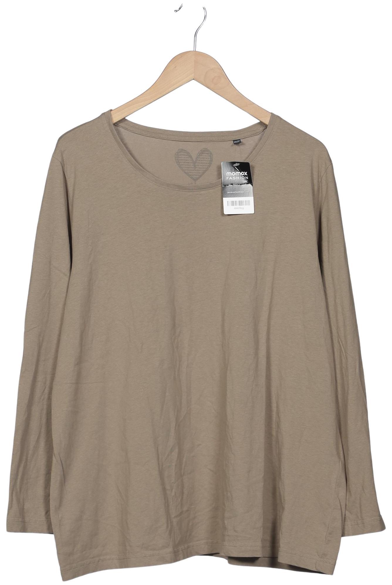 

Ulla Popken Damen Langarmshirt, beige, Gr. 50
