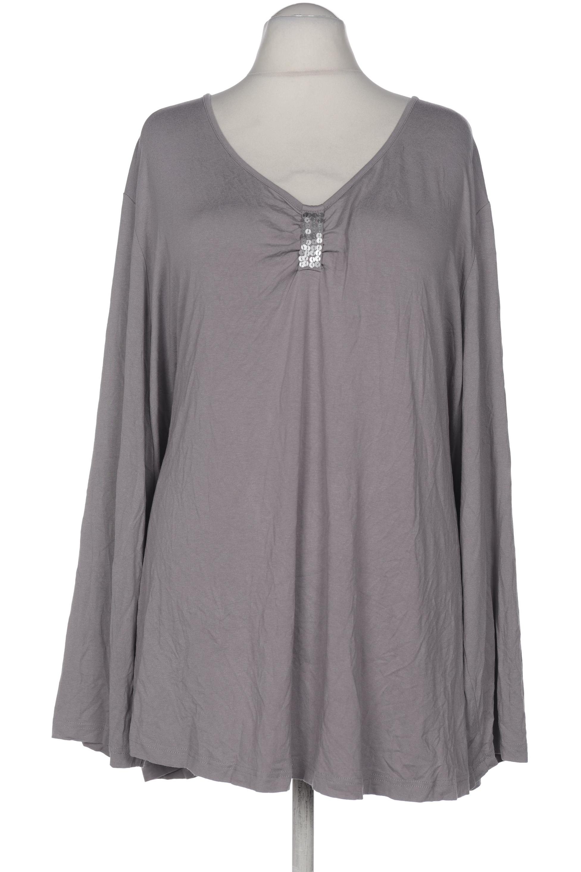 

Ulla Popken Damen Langarmshirt, grau, Gr. 62