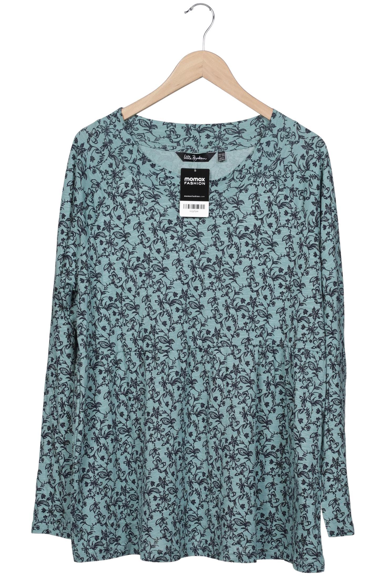 

Ulla Popken Damen Langarmshirt, türkis, Gr. 46