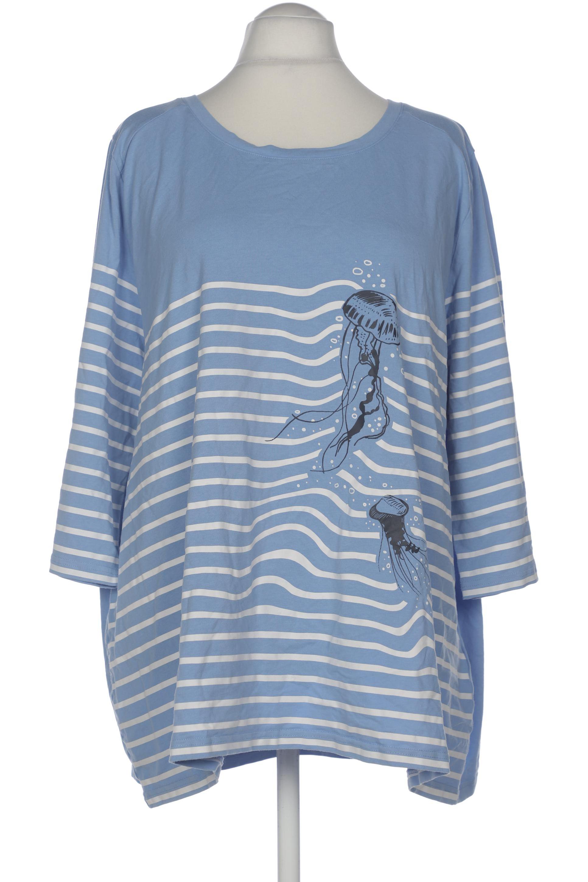 

Ulla Popken Damen Langarmshirt, blau, Gr. 58