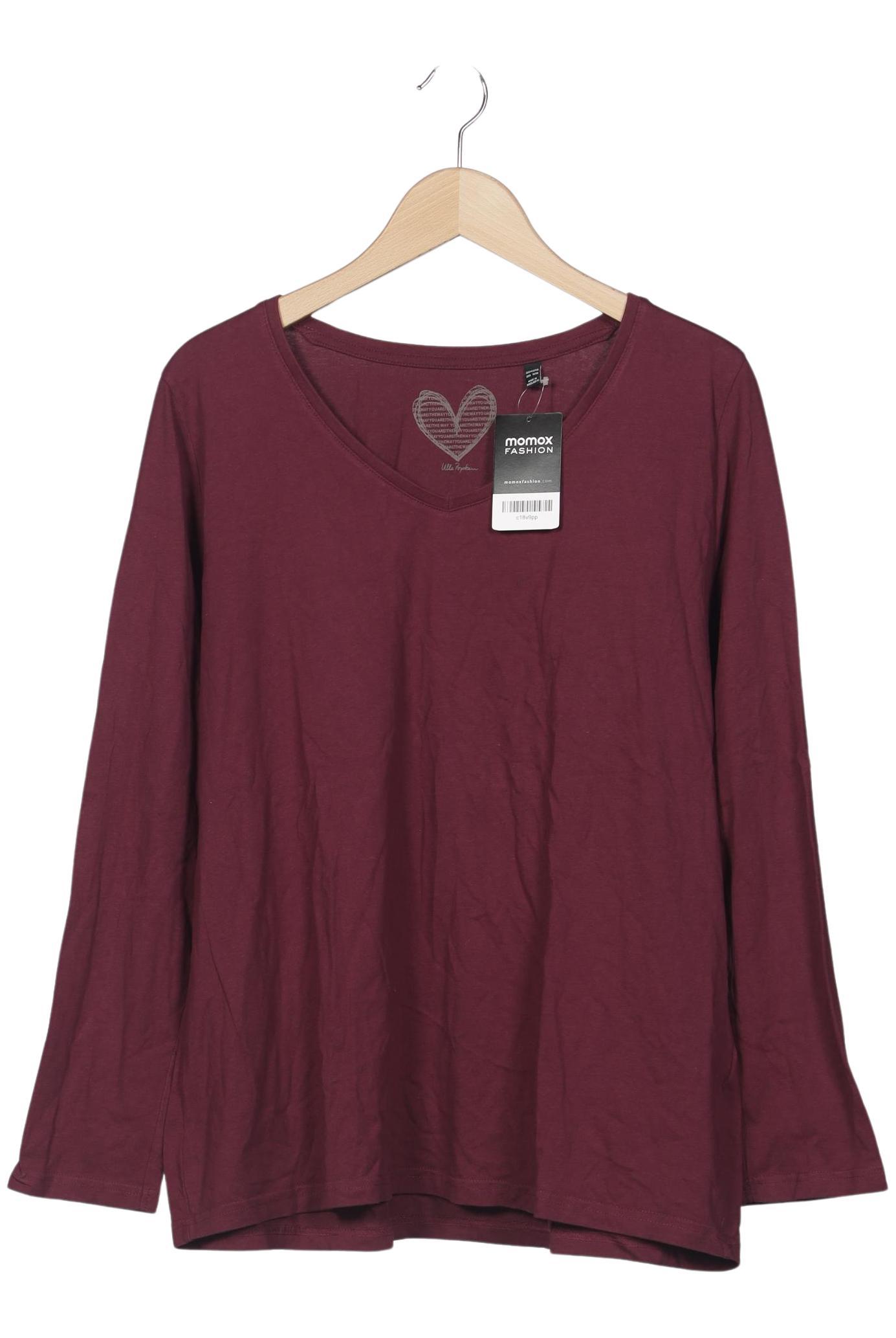 

Ulla Popken Damen Langarmshirt, bordeaux, Gr. 46