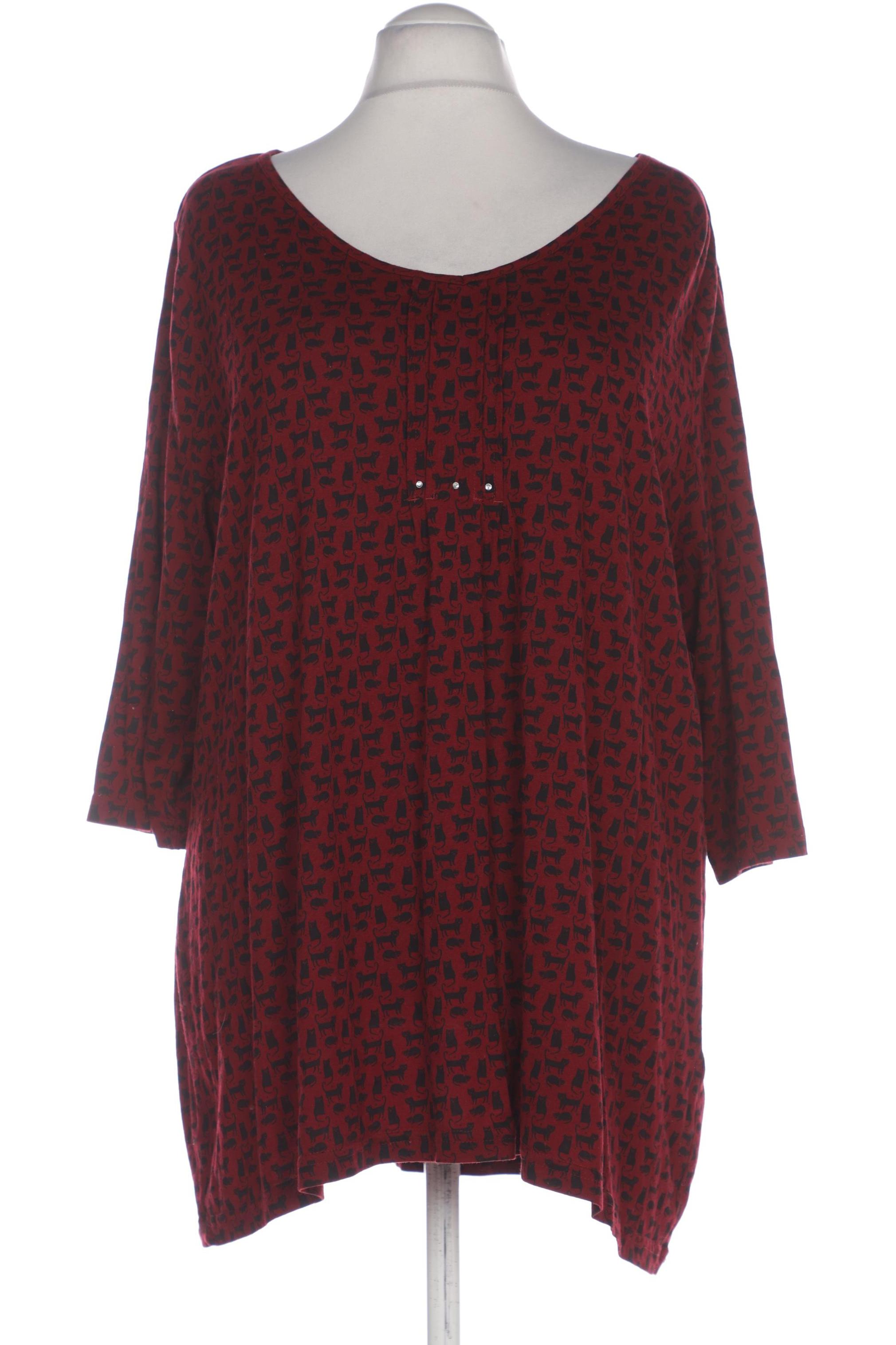 

Ulla Popken Damen Langarmshirt, bordeaux, Gr. 52