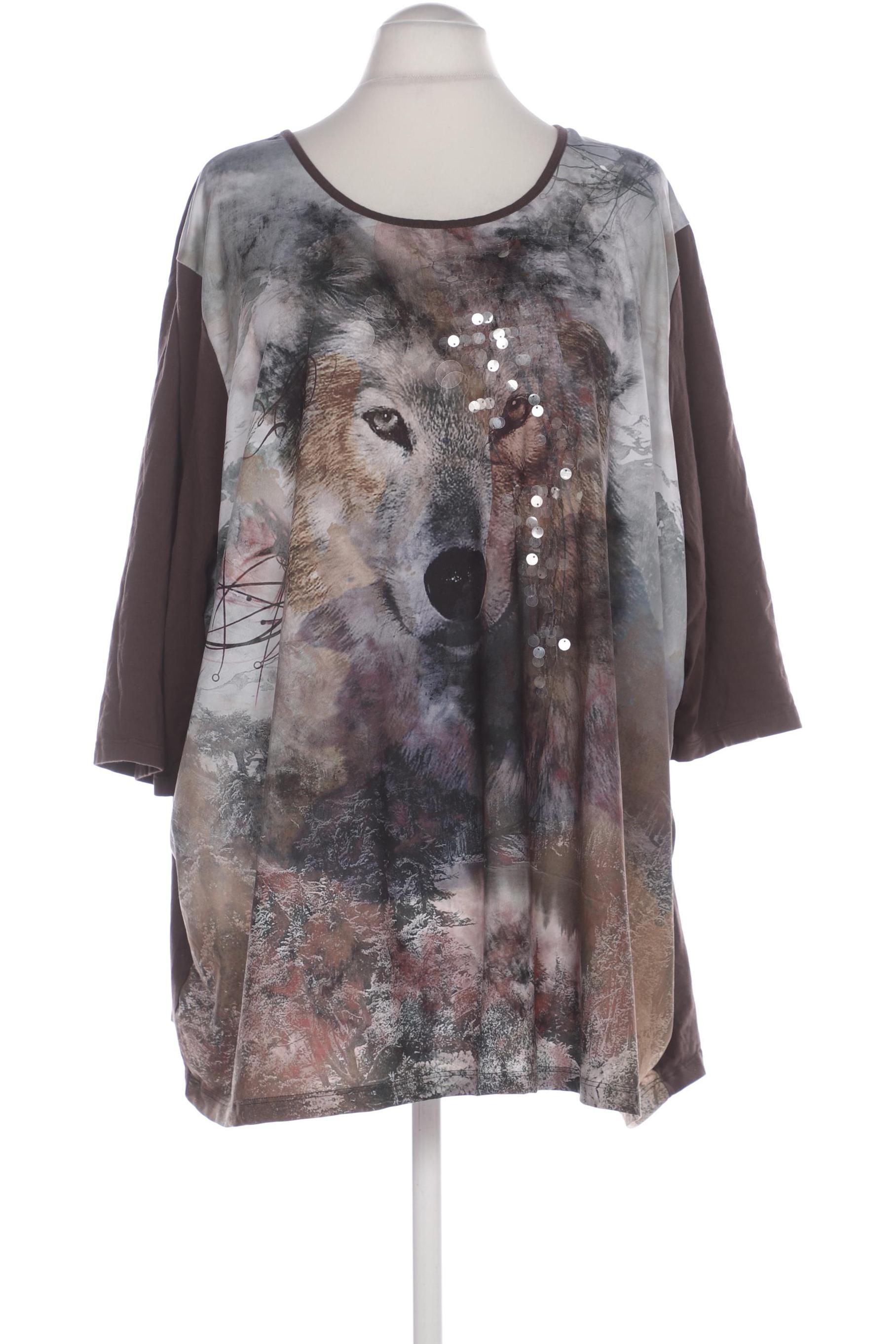 

Ulla Popken Damen Langarmshirt, braun, Gr. 56