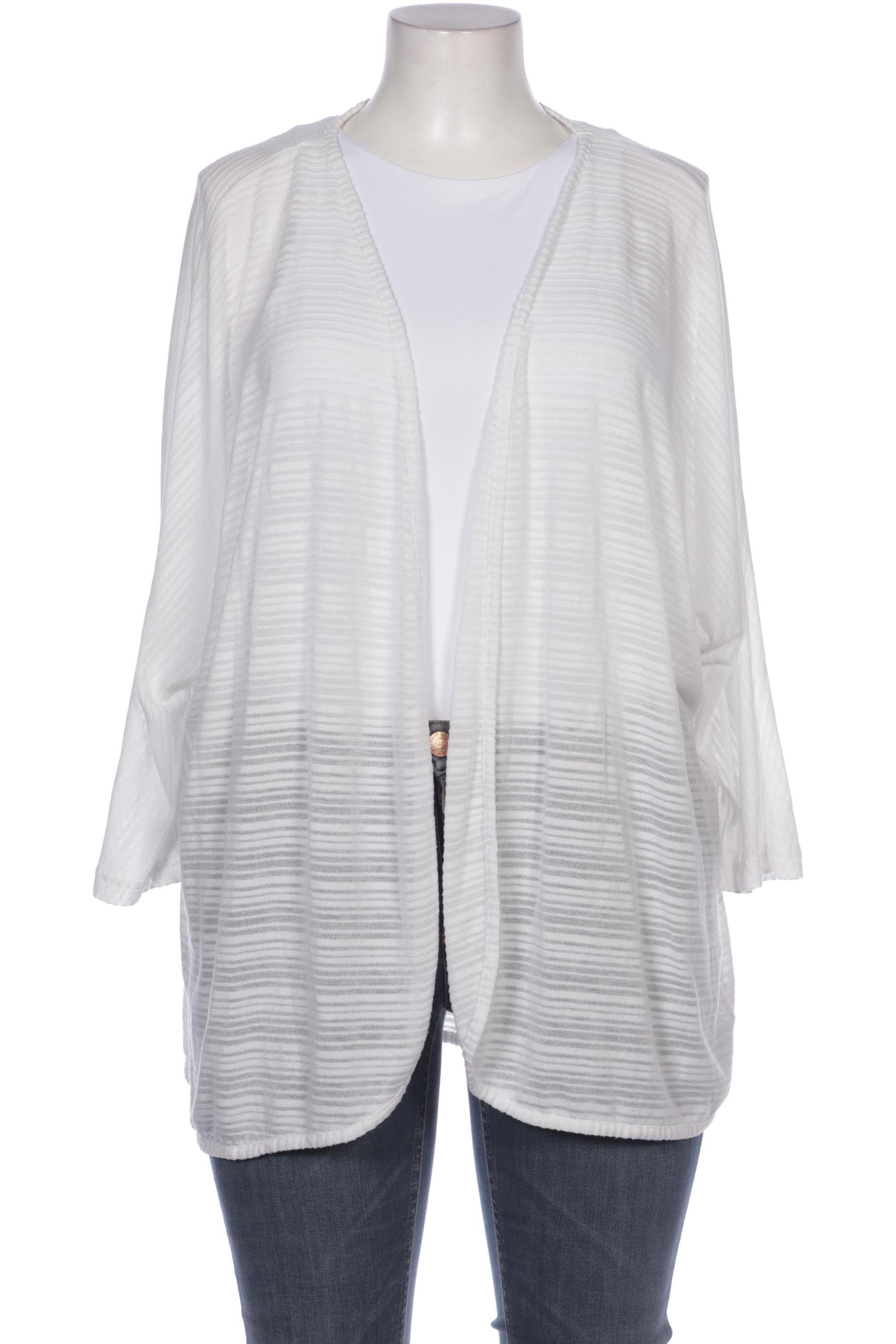 

Ulla Popken Damen Strickjacke, weiß, Gr. 48