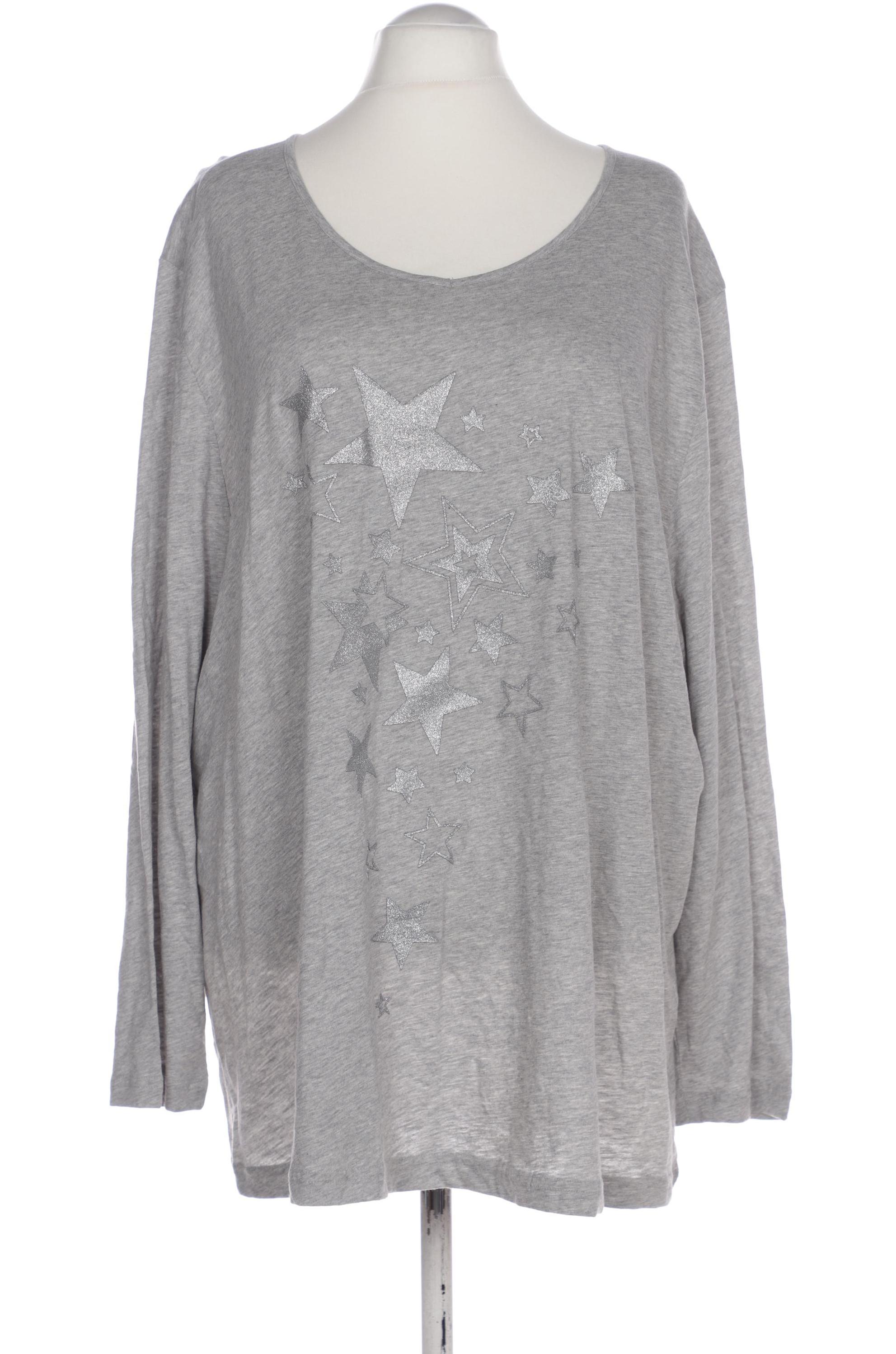

Ulla Popken Damen Langarmshirt, grau, Gr. 54