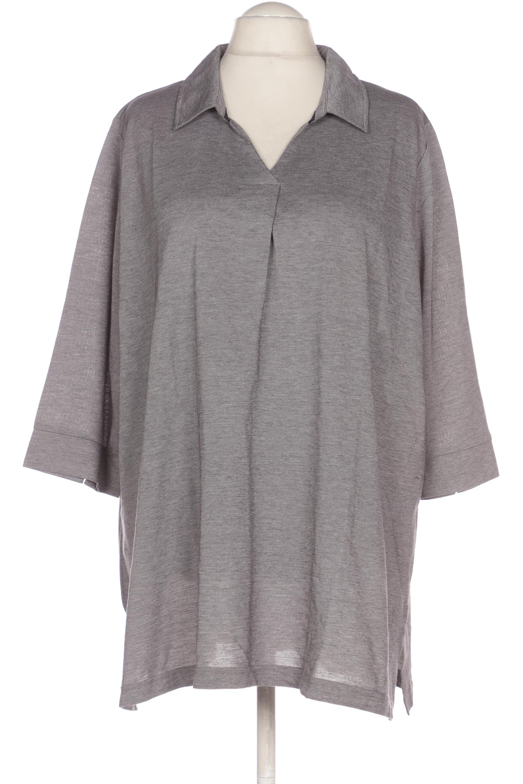 

Ulla Popken Damen Poloshirt, grau, Gr. 58