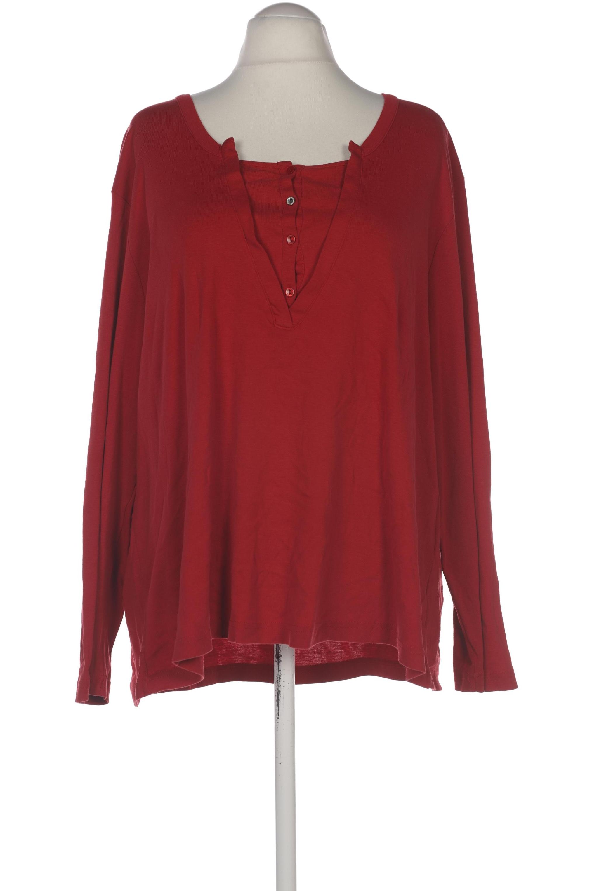 

Ulla Popken Damen Langarmshirt, rot, Gr. 54