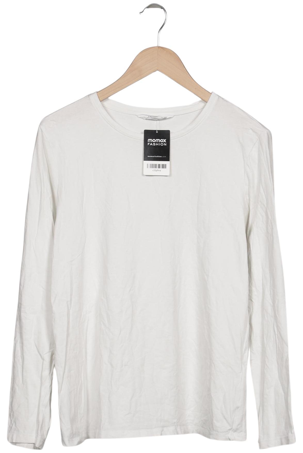 

Ulla Popken Damen Langarmshirt, weiß, Gr. 46