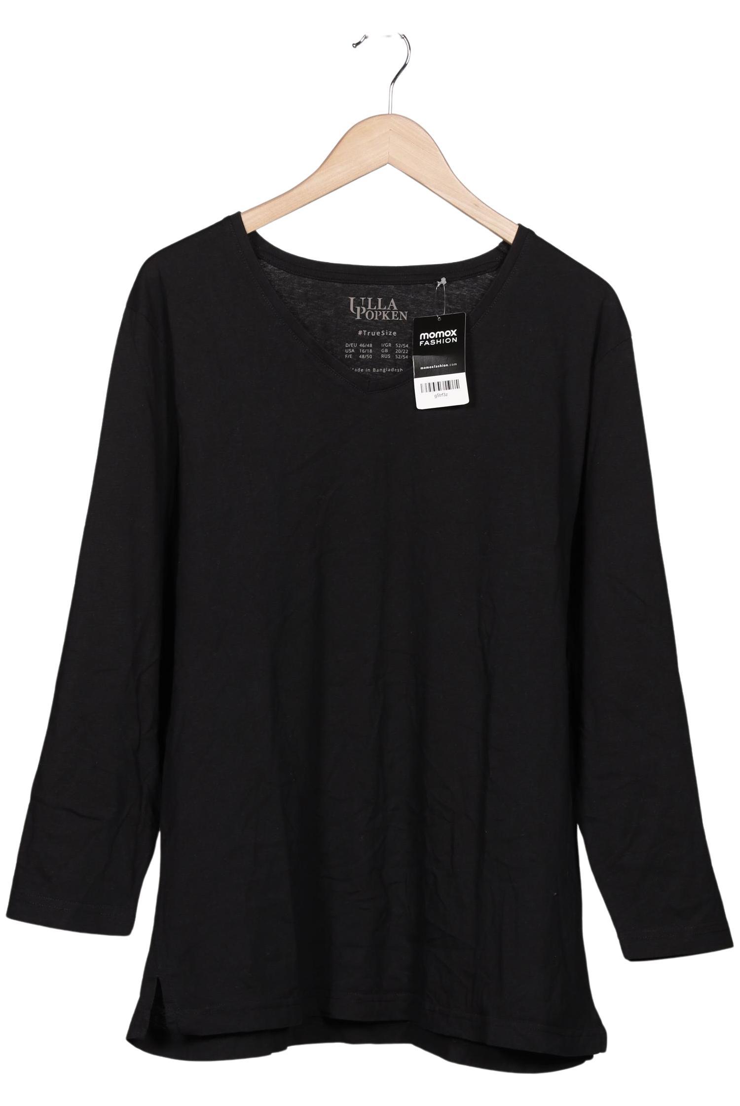 

Ulla Popken Damen Langarmshirt, schwarz, Gr. 46