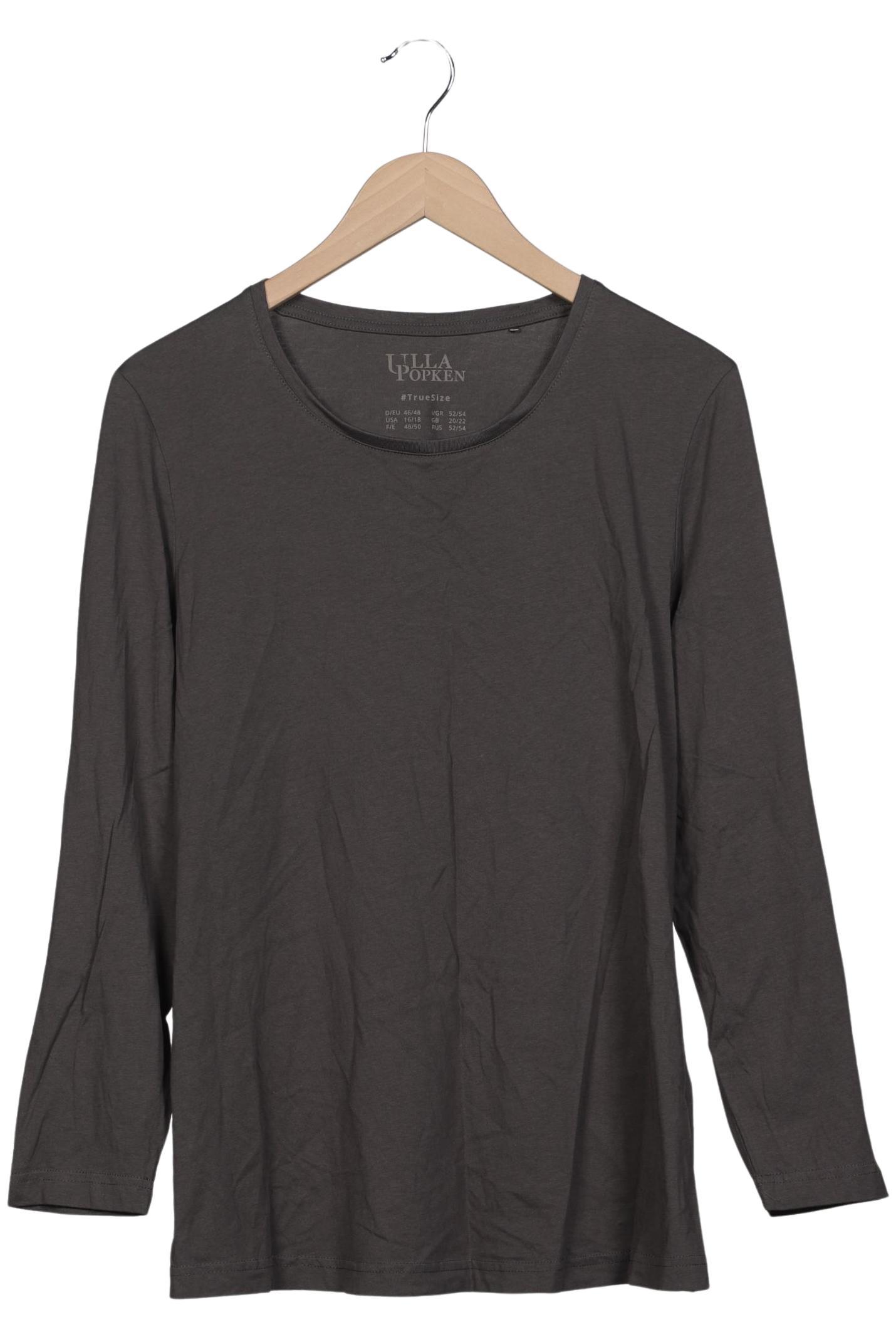 

Ulla Popken Damen Langarmshirt, grau, Gr. 46
