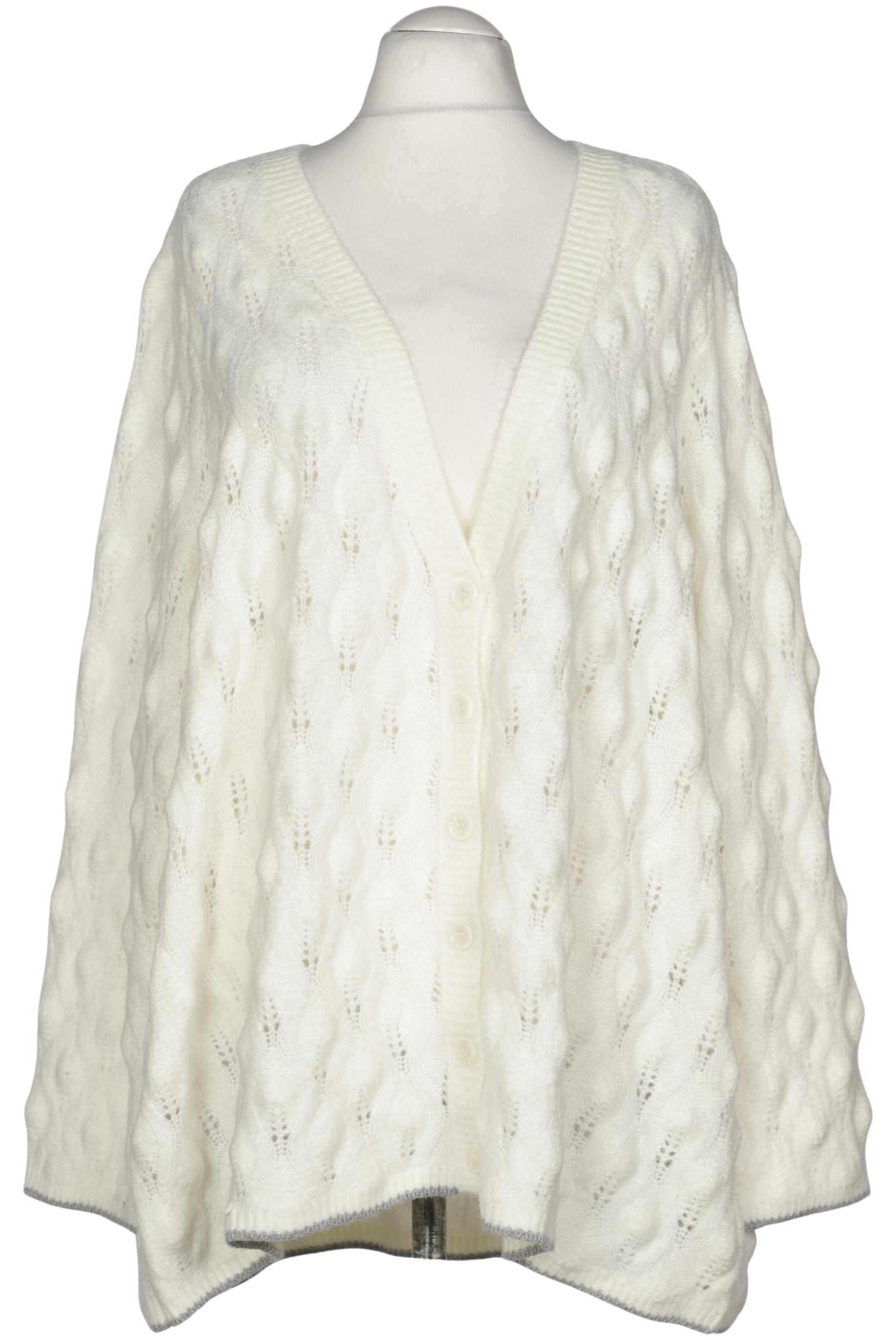 

Ulla Popken Damen Strickjacke, weiß, Gr. 58