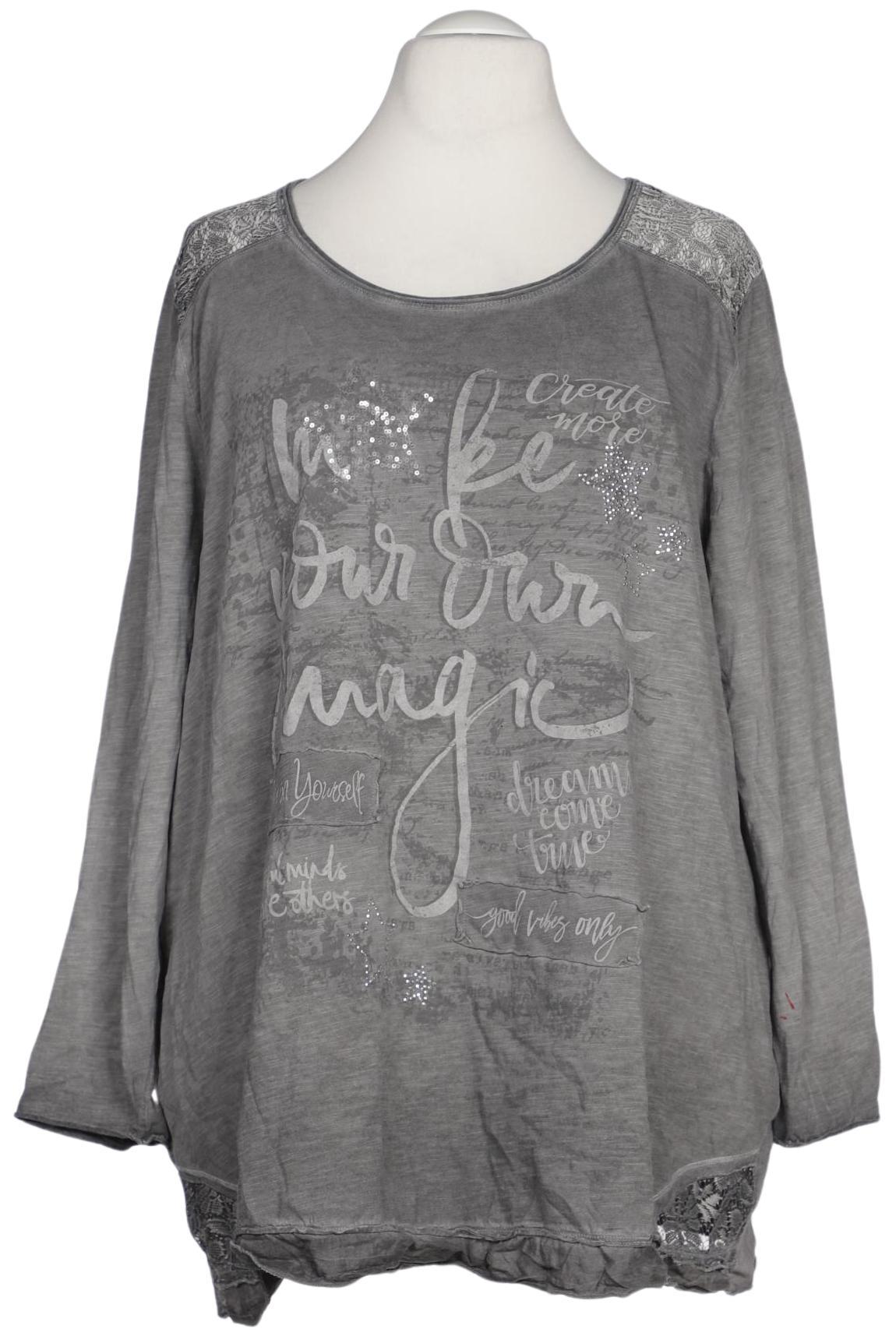 

Ulla Popken Damen Langarmshirt, grau, Gr. 54