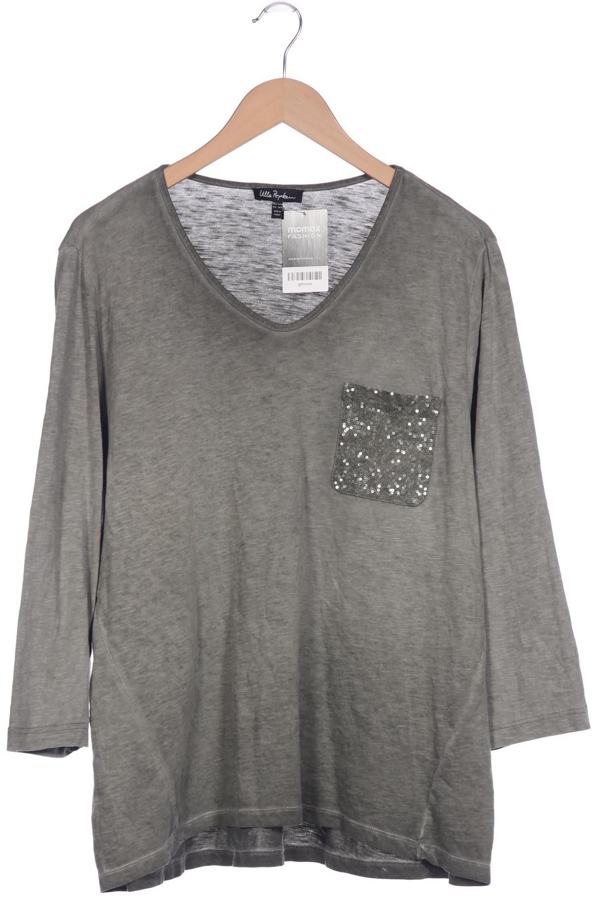 

Ulla Popken Damen Langarmshirt, grau, Gr. 46
