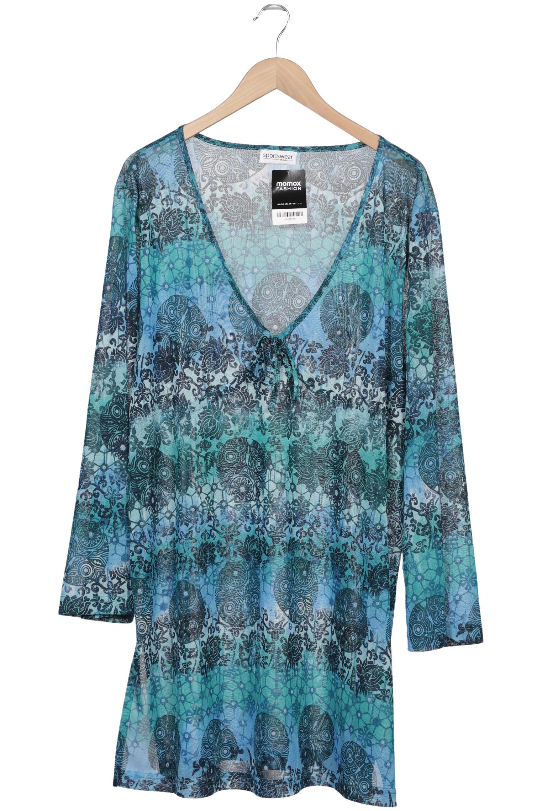 

Ulla Popken Damen Langarmshirt, türkis, Gr. 46