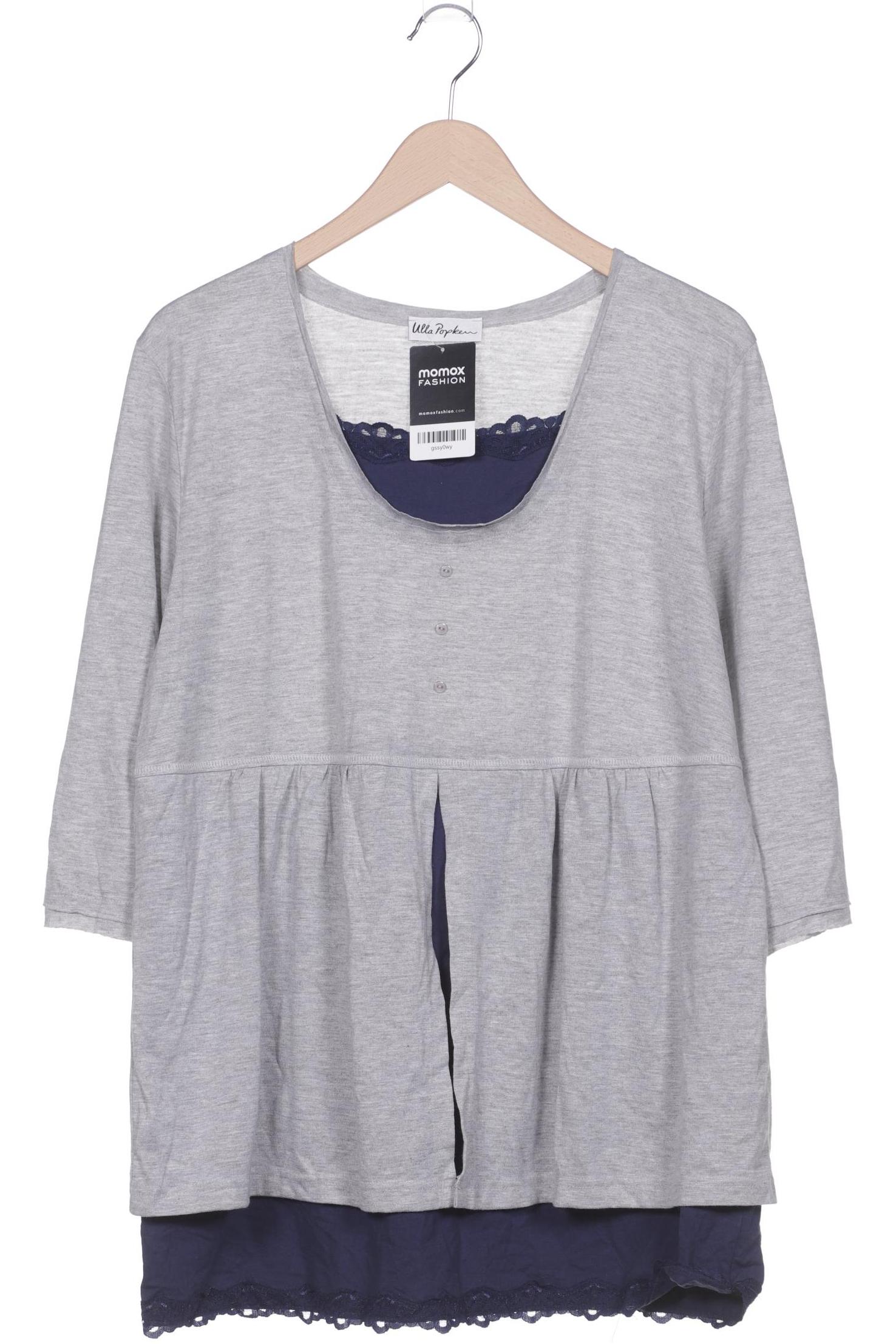 

Ulla Popken Damen Langarmshirt, grau, Gr. 46
