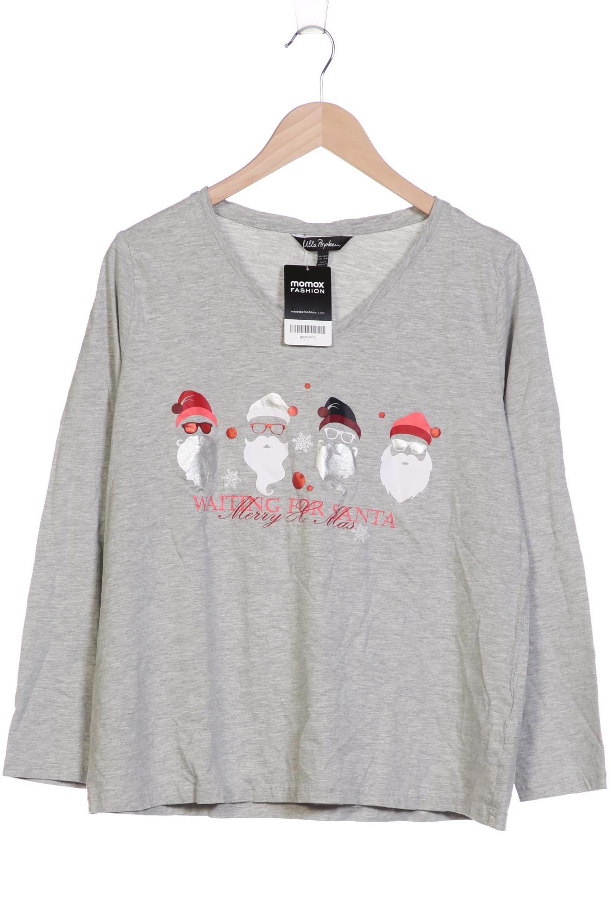 

Ulla Popken Damen Langarmshirt, grau, Gr. 46