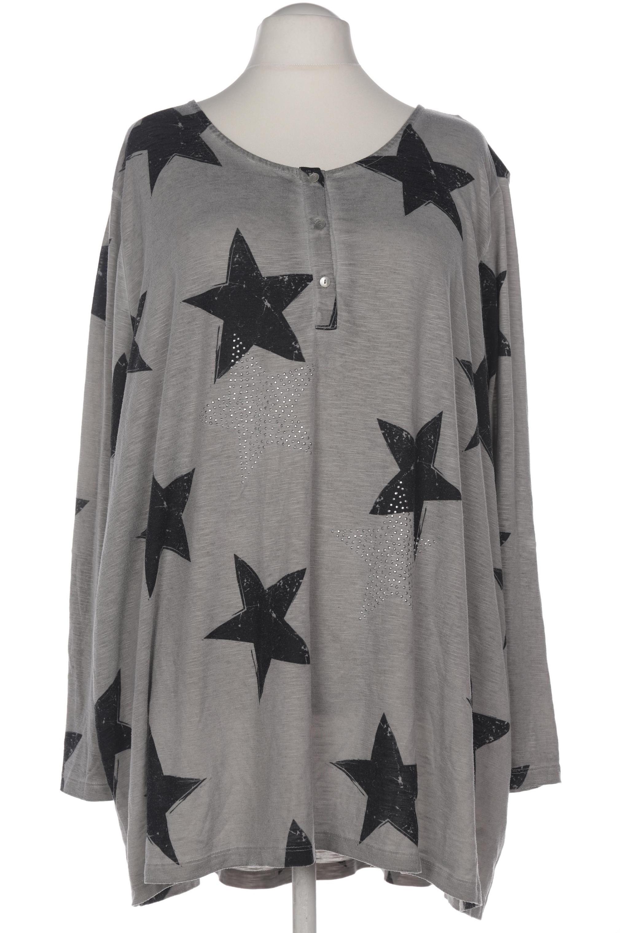 

Ulla Popken Damen Langarmshirt, grau, Gr. 56