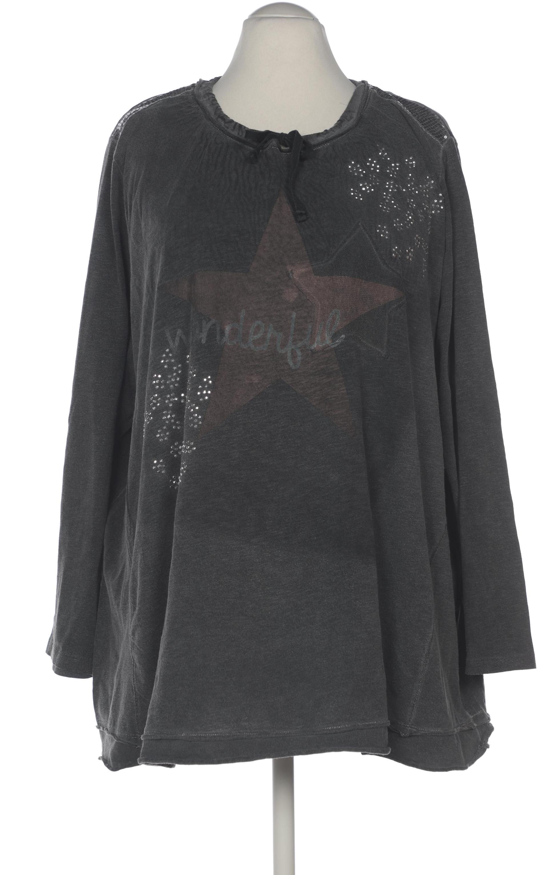 

Ulla Popken Damen Langarmshirt, grau, Gr. 54