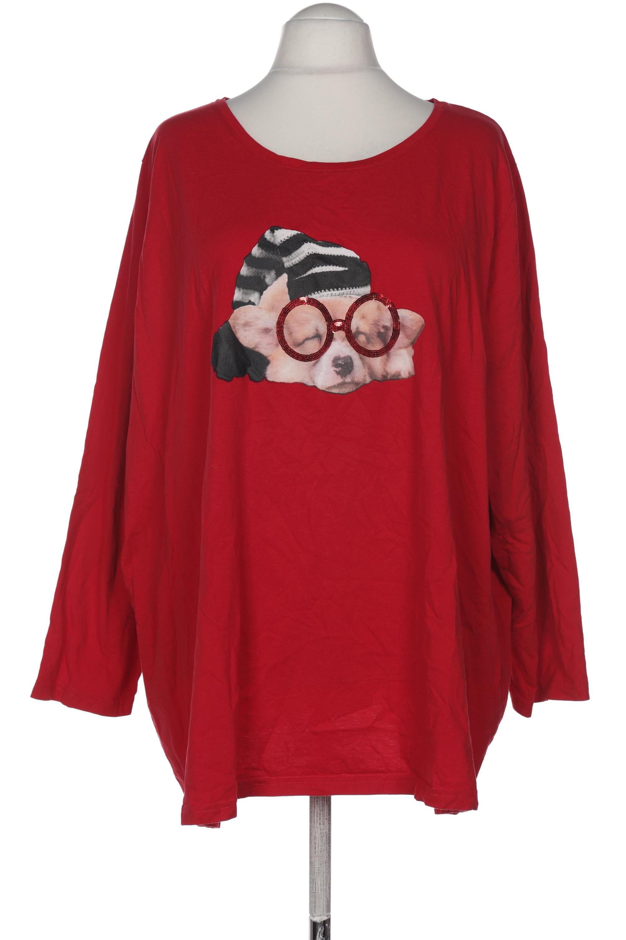 

Ulla Popken Damen Langarmshirt, rot, Gr. 62