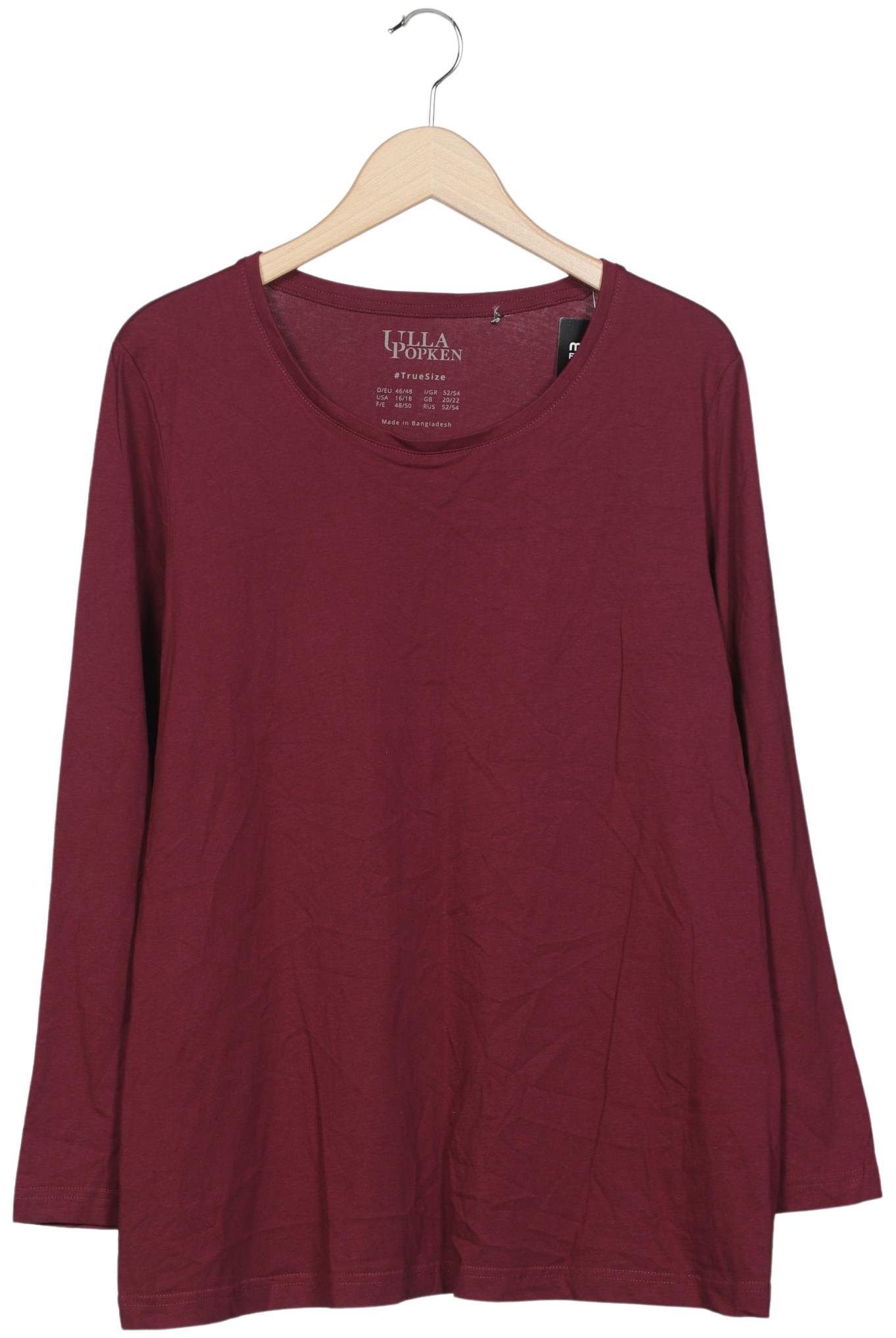 

Ulla Popken Damen Langarmshirt, bordeaux, Gr. 46