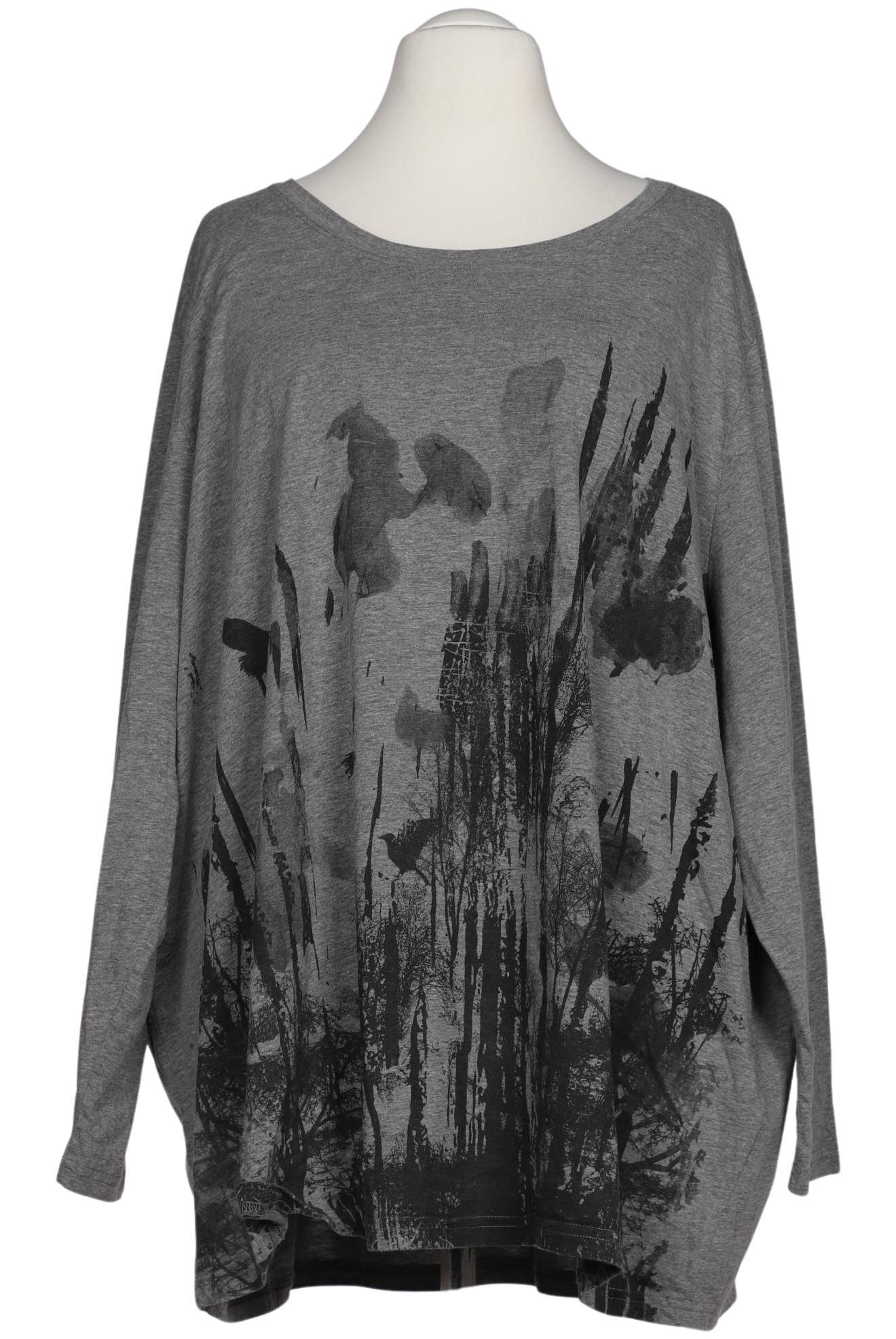 

Ulla Popken Damen Langarmshirt, grau, Gr. 62