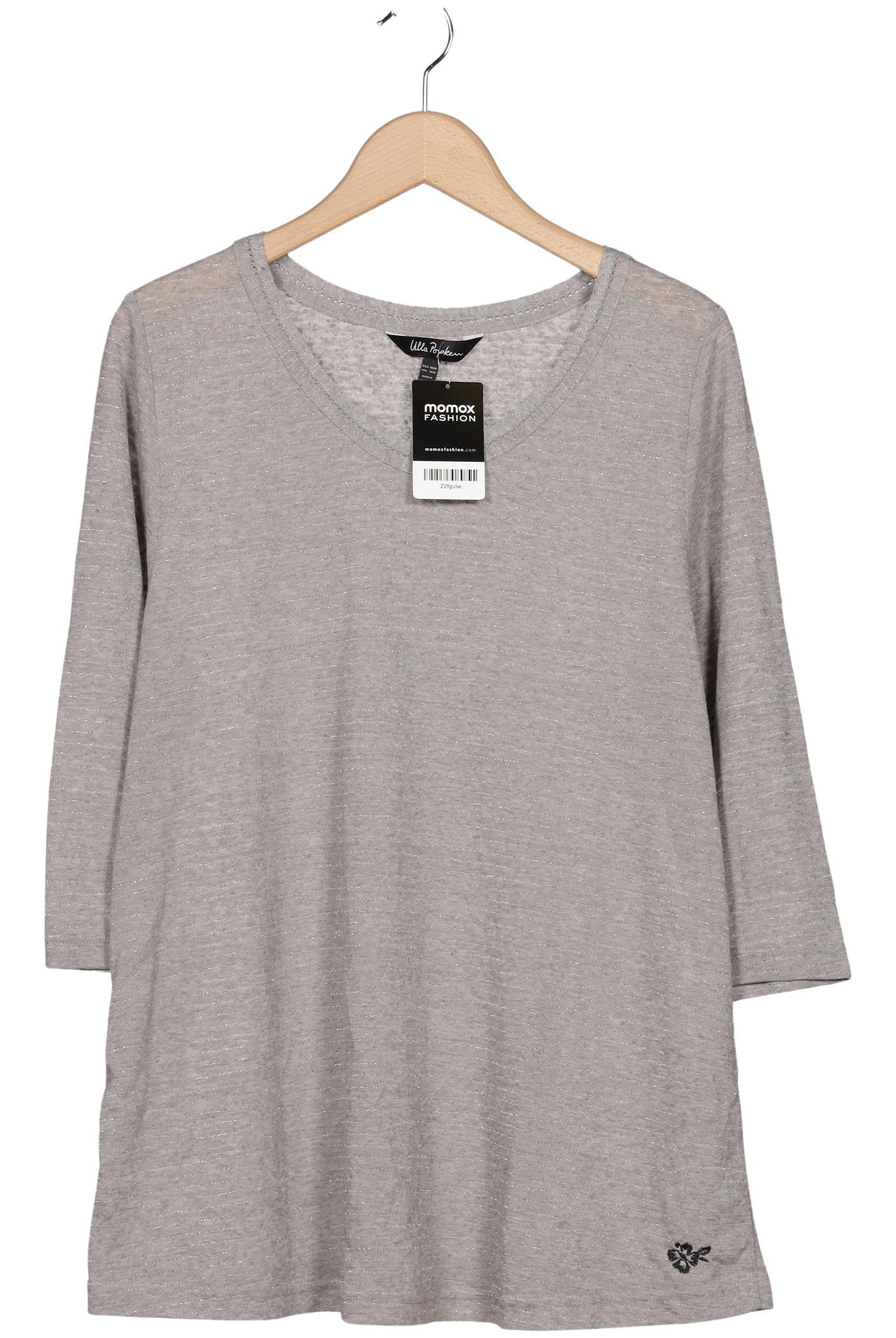 

Ulla Popken Damen Langarmshirt, grau, Gr. 46