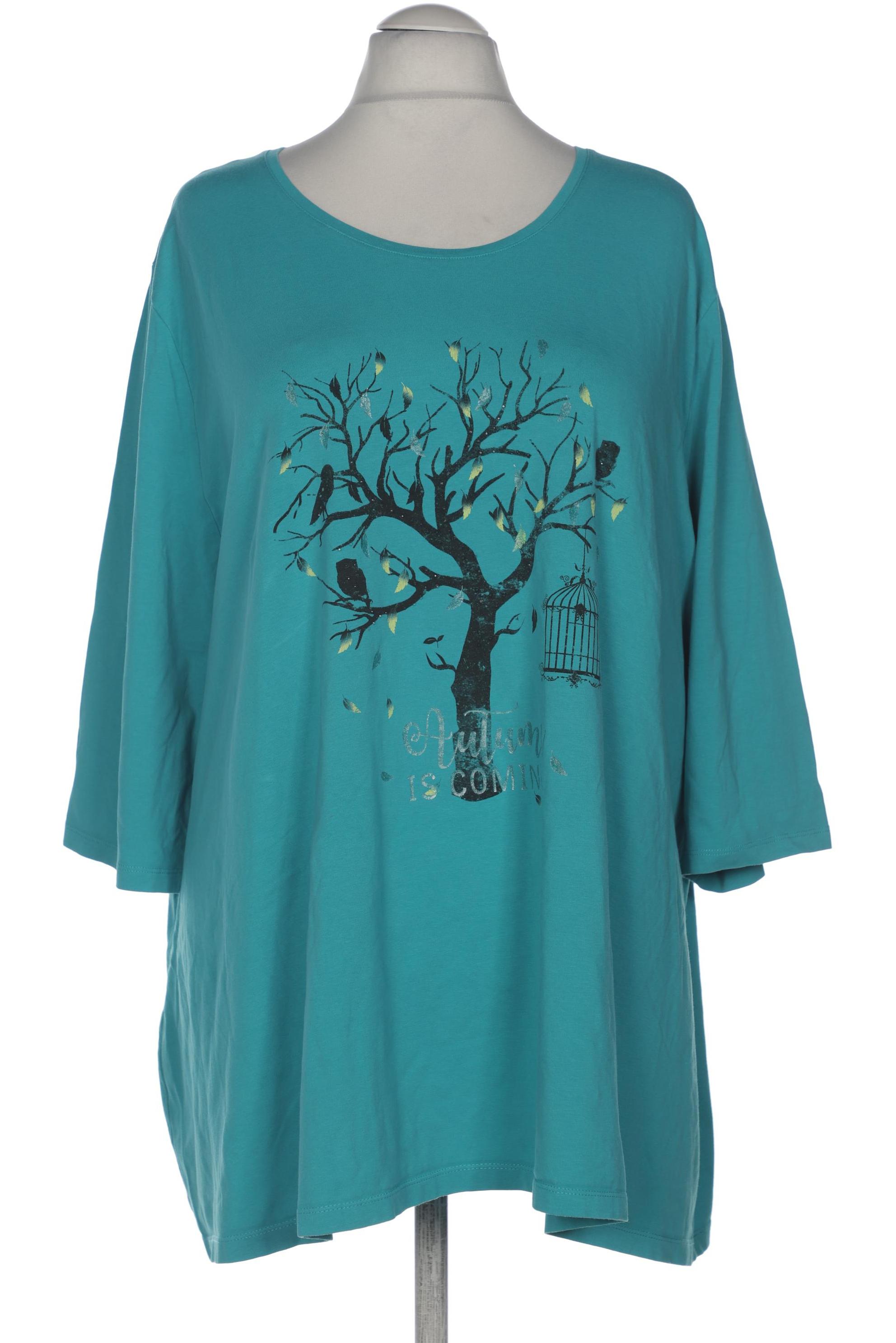 

Ulla Popken Damen T-Shirt, blau, Gr. 66