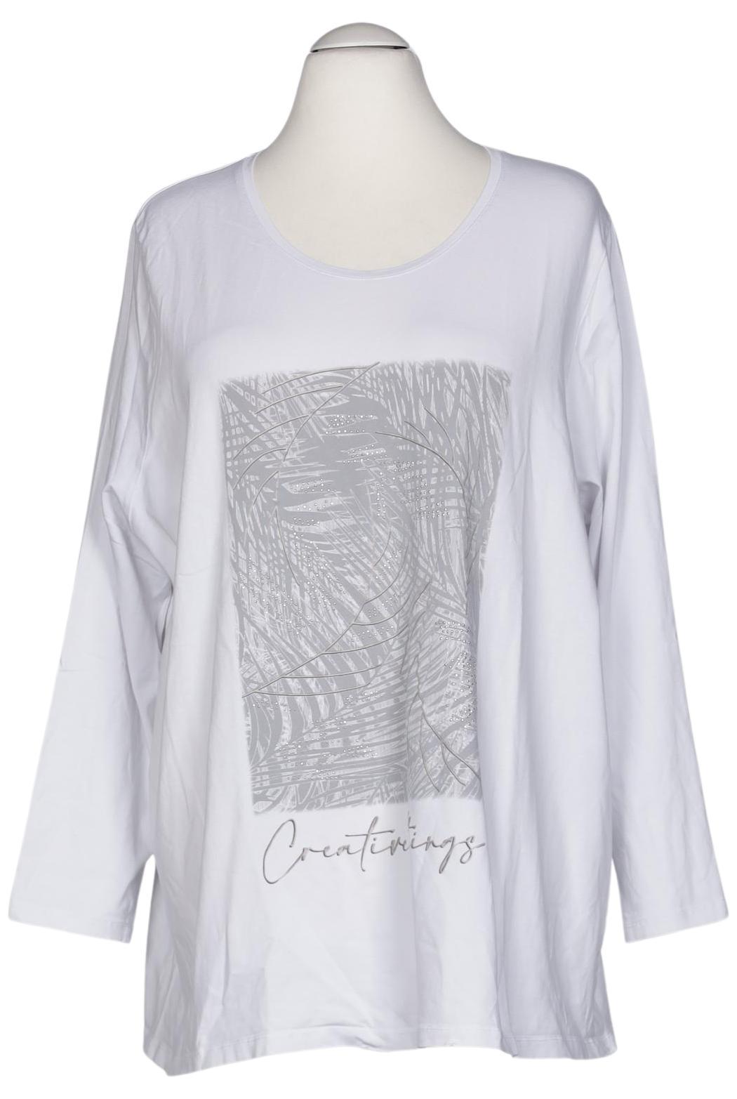 

Ulla Popken Damen Langarmshirt, weiß, Gr. 54