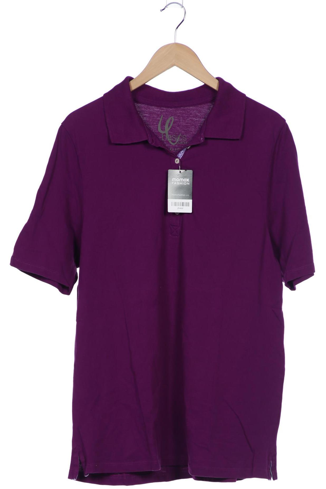 

Ulla Popken Damen Poloshirt, flieder, Gr. 42