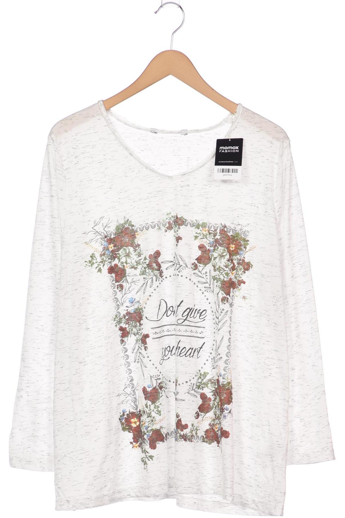 

Ulla Popken Damen Langarmshirt, weiß, Gr. 44
