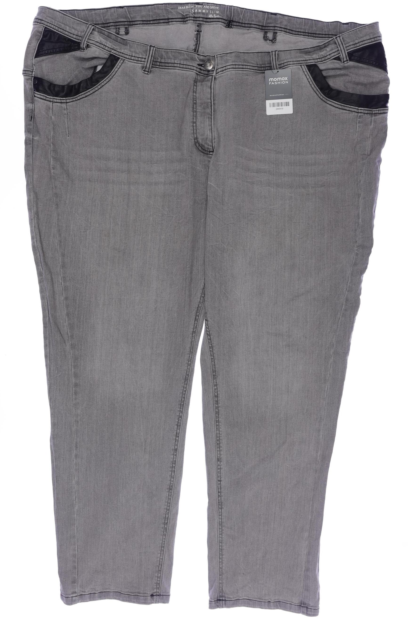 

Ulla Popken Damen Jeans, grau, Gr. 120