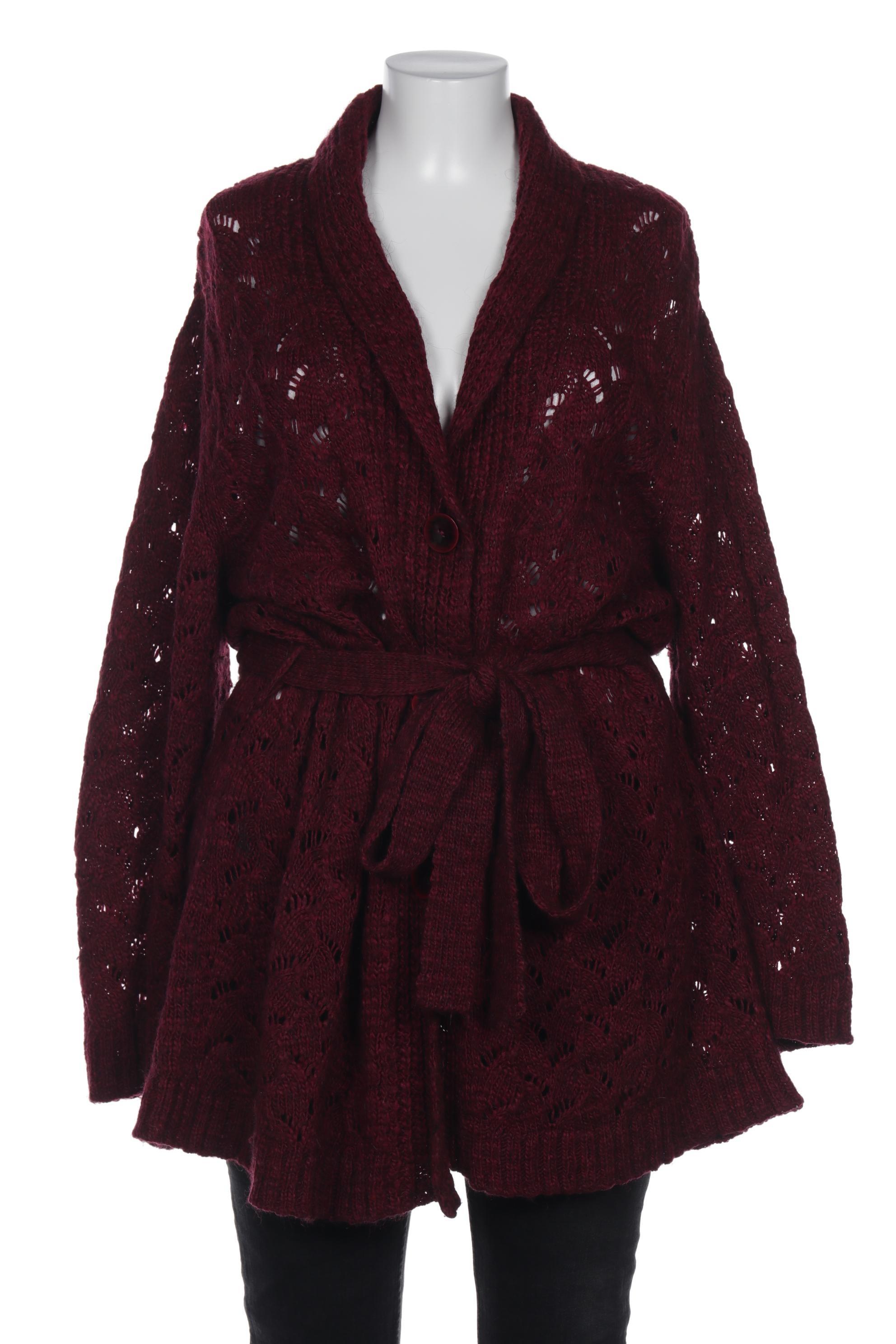 

Ulla Popken Damen Strickjacke, bordeaux, Gr. 48