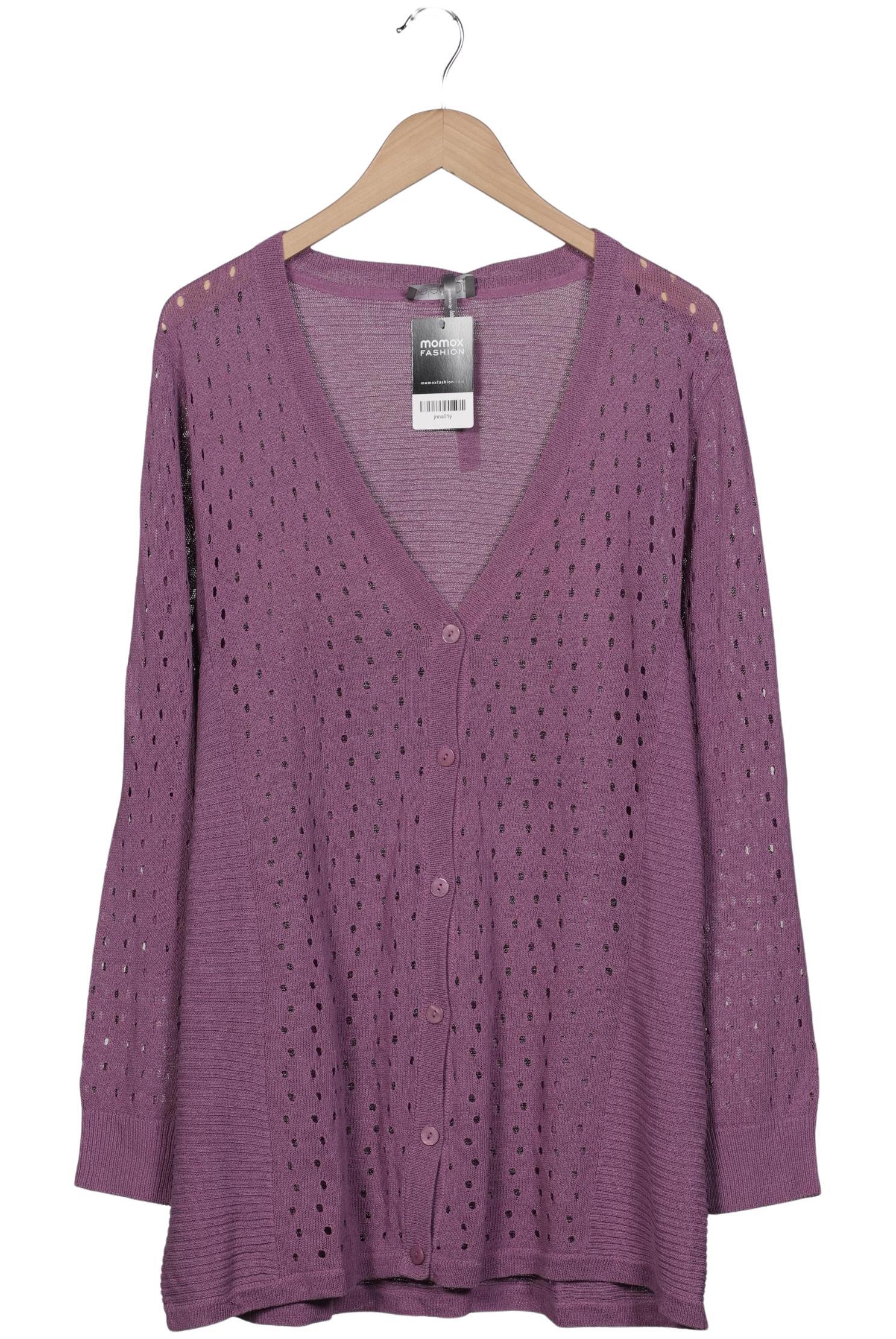 

Ulla Popken Damen Strickjacke, flieder, Gr. 46