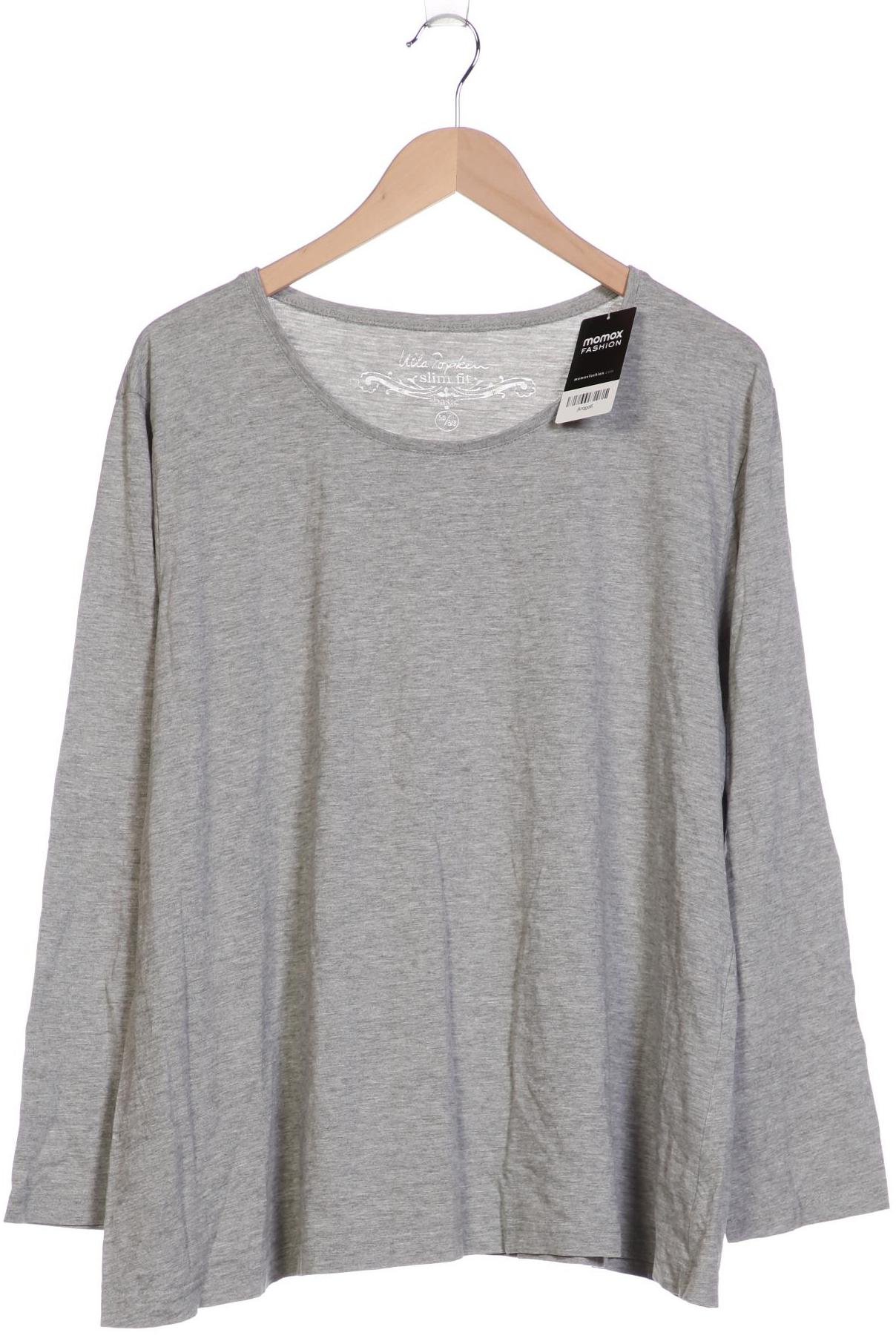 

Ulla Popken Damen Langarmshirt, grau, Gr. 50