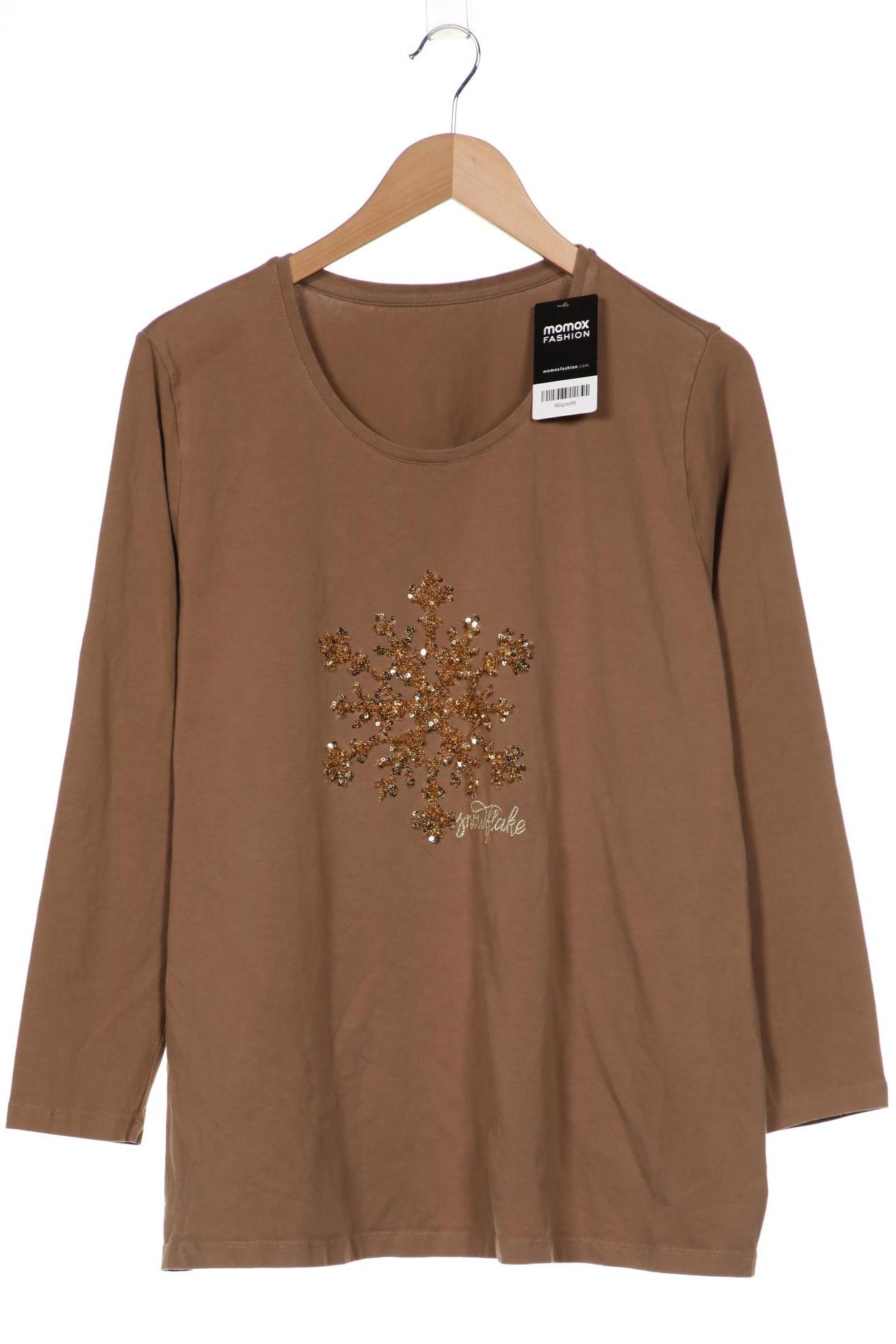 

Ulla Popken Damen Langarmshirt, braun, Gr. 48