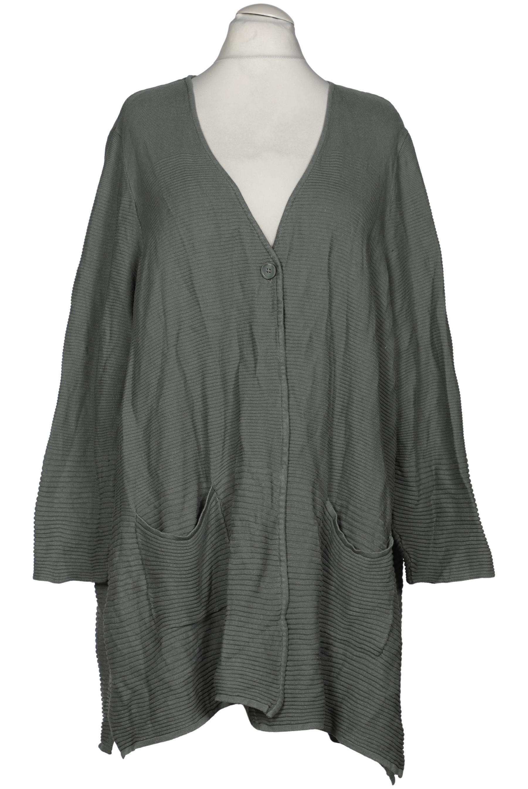 

Ulla Popken Damen Strickjacke, grau, Gr. 58