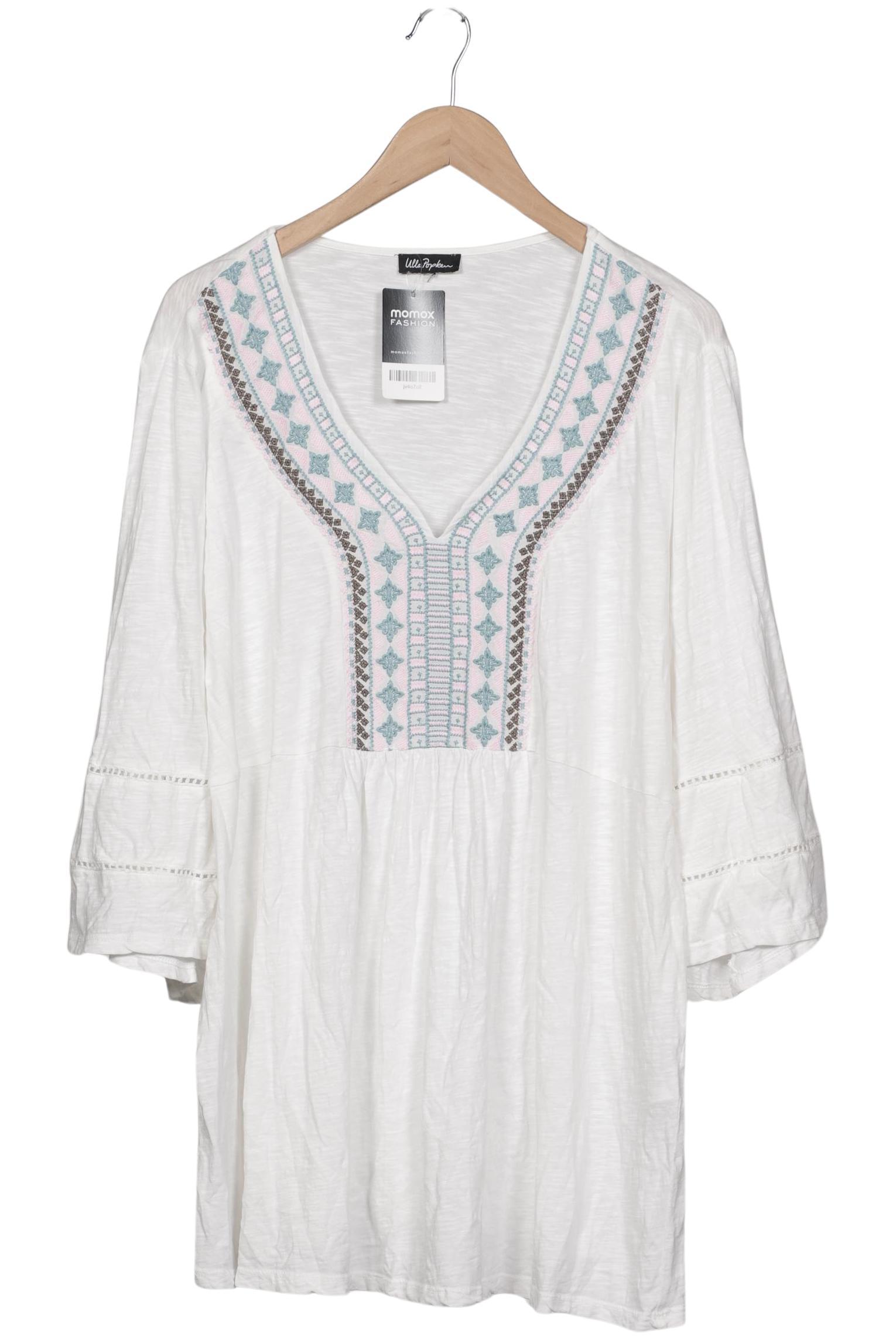 

Ulla Popken Damen Langarmshirt, weiß, Gr. 48
