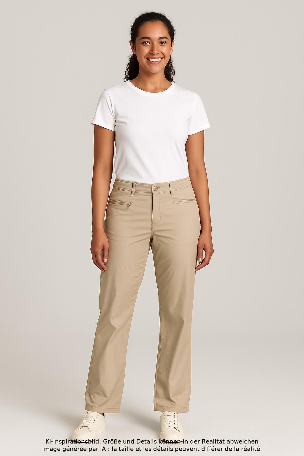 

Ulla Popken Damen Jeans, beige, Gr. 48